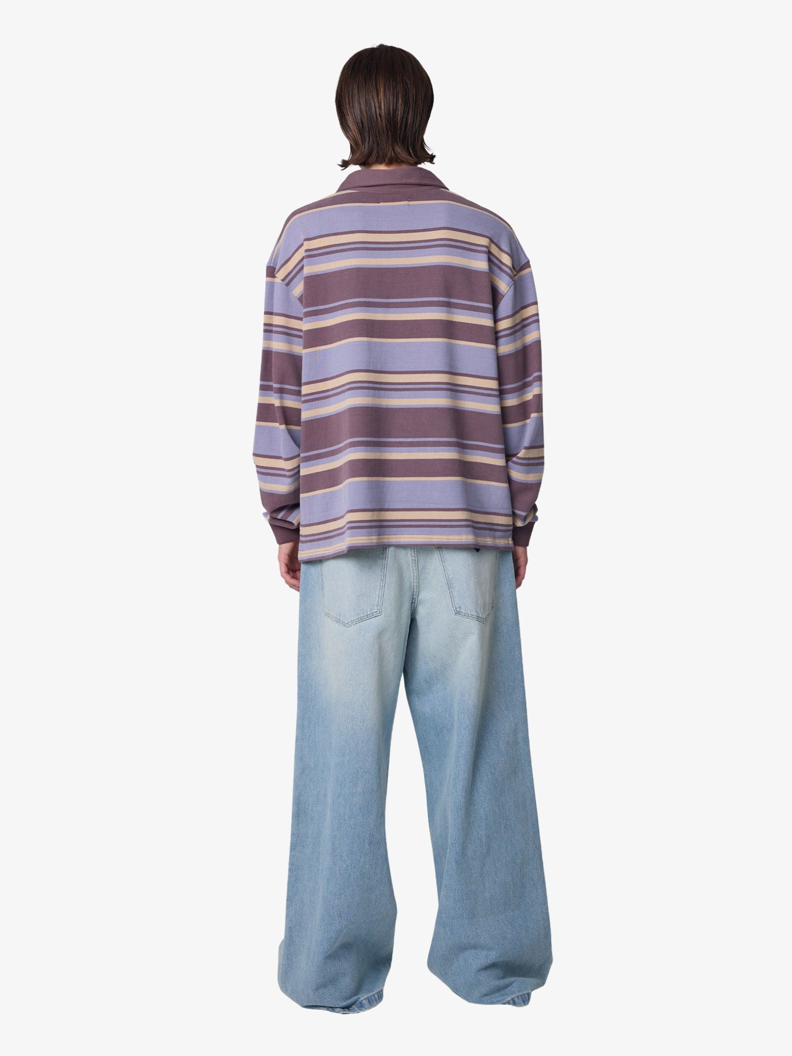 Peach Stripe Rugby Shirt