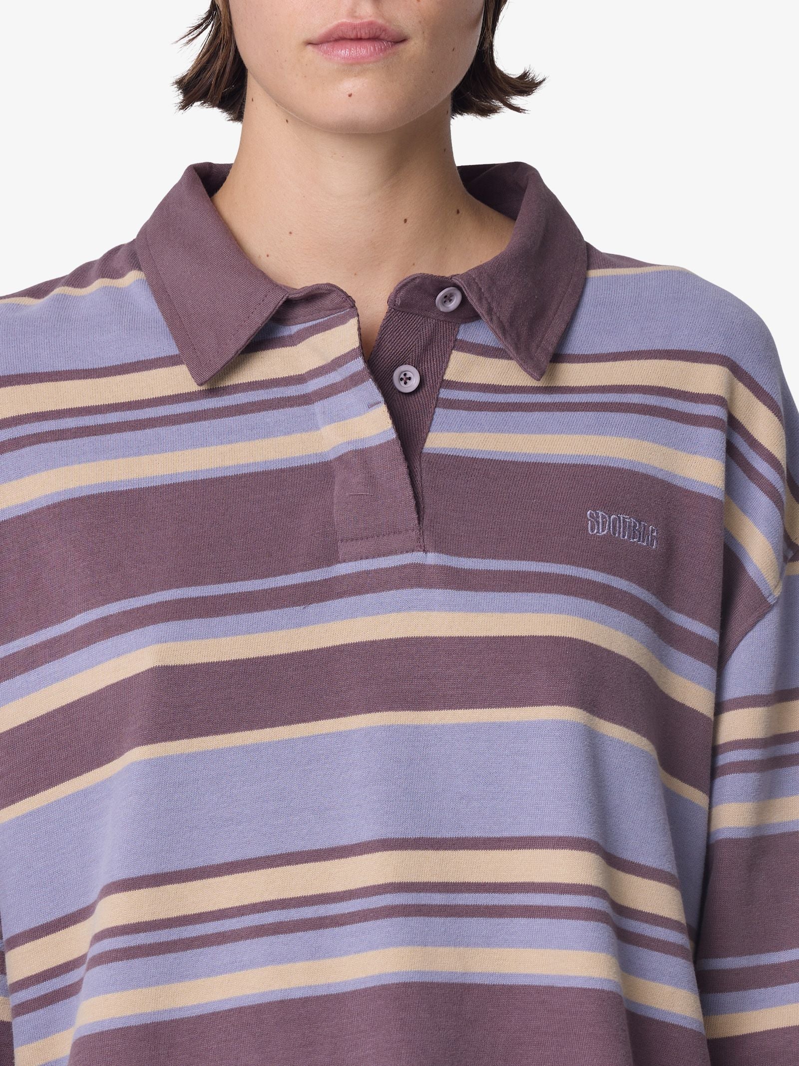 Peach Stripe Rugby Shirt