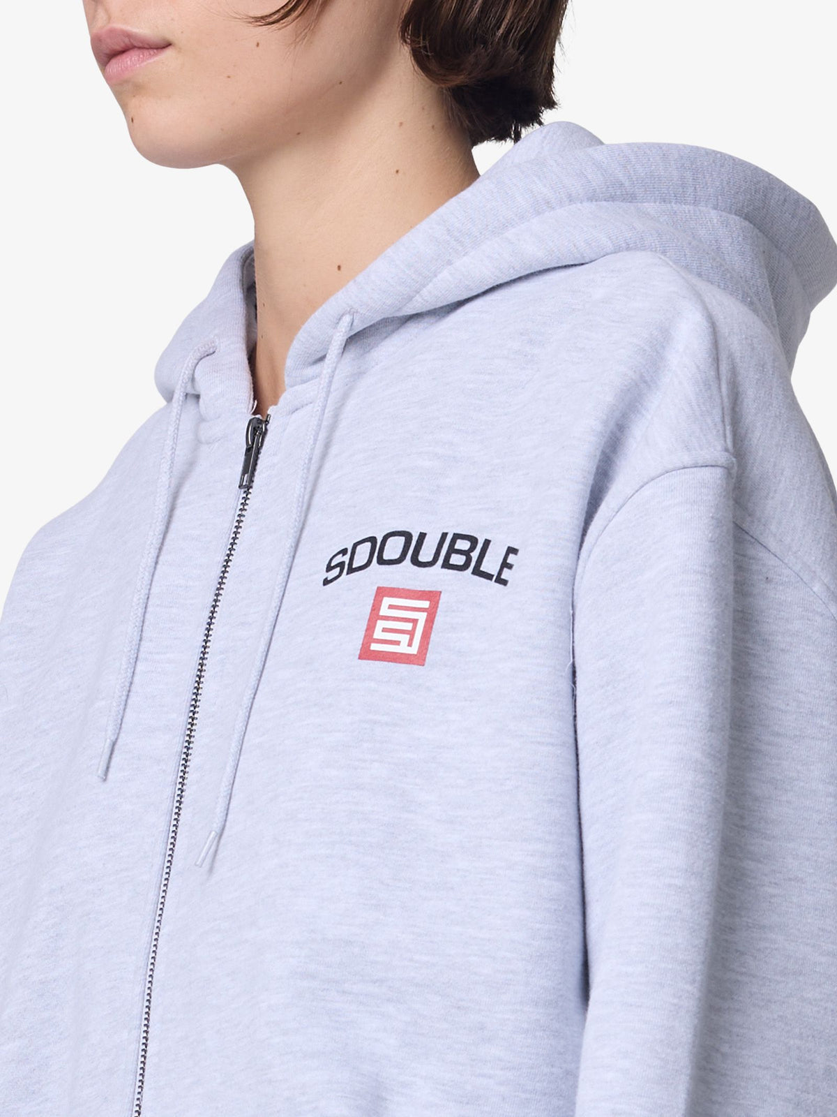 S-Double Cities Zip Through Hood | ASH HEATHER