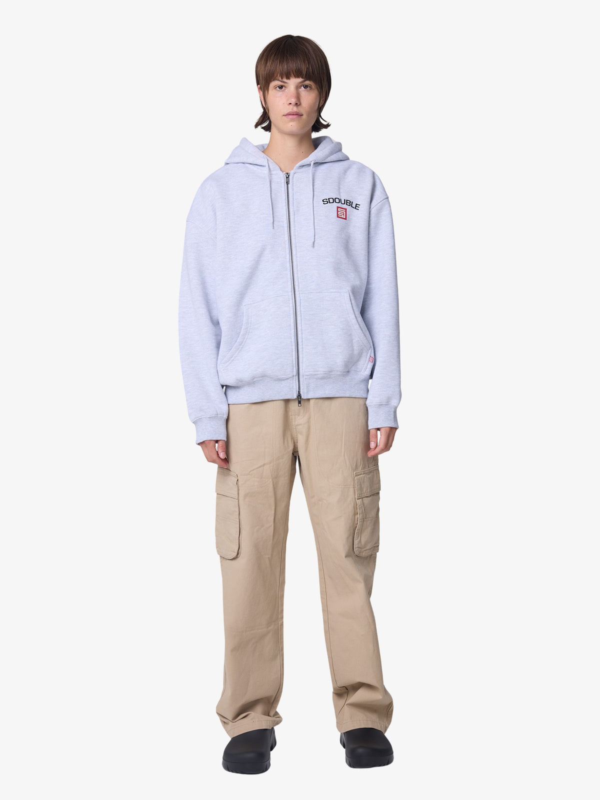 S-Double Cities Zip Through Hood | ASH HEATHER