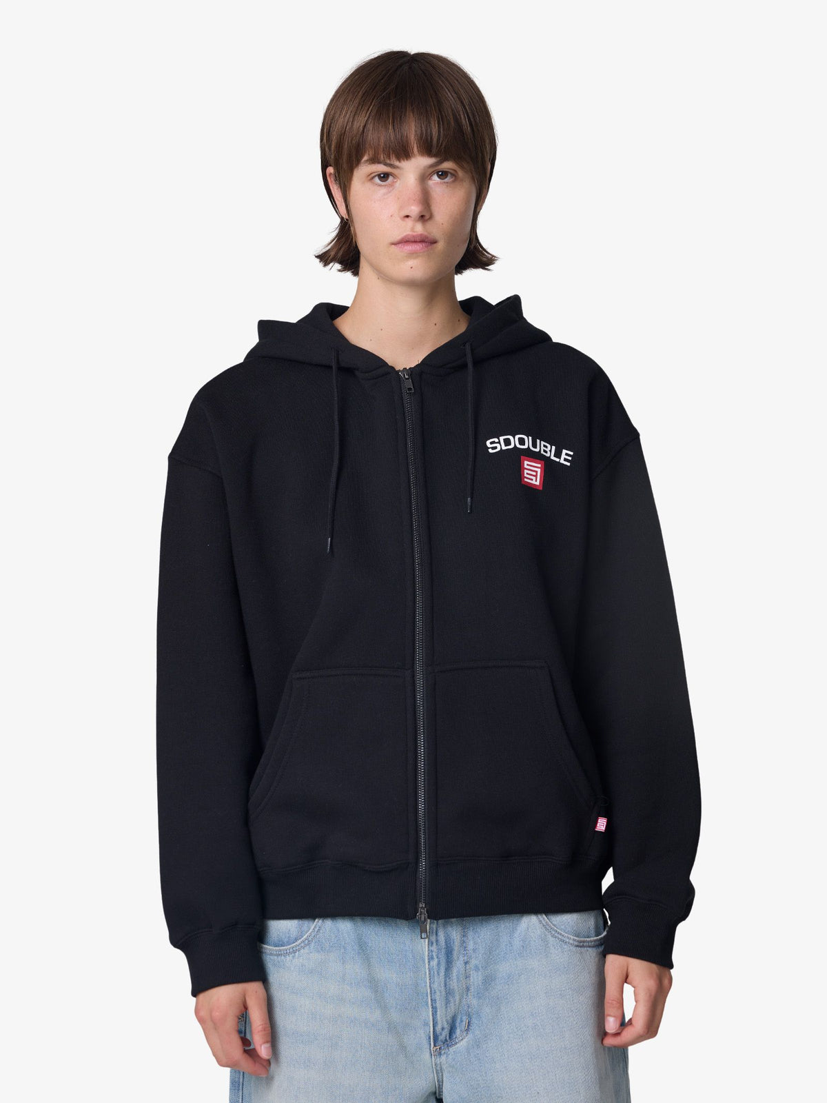 S-Double Cities Zip Through Hood | BLACK
