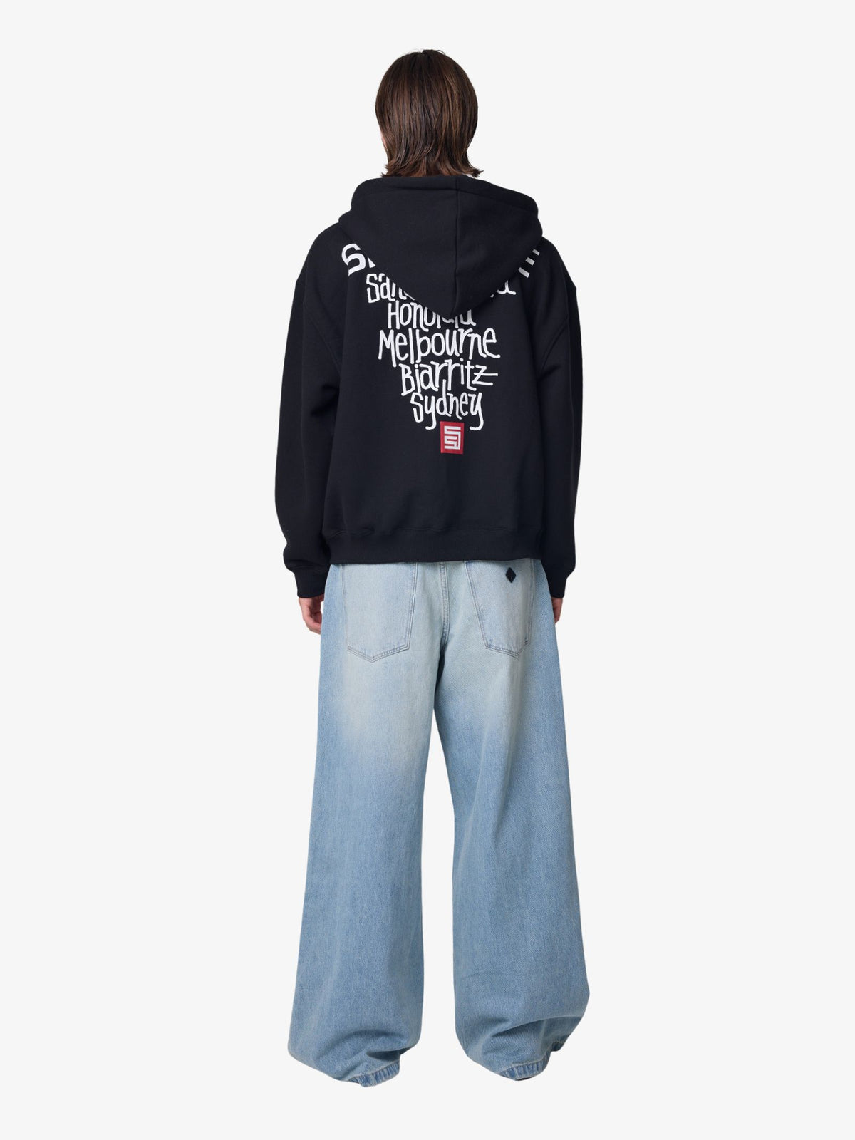 S-Double Cities Zip Through Hood | BLACK