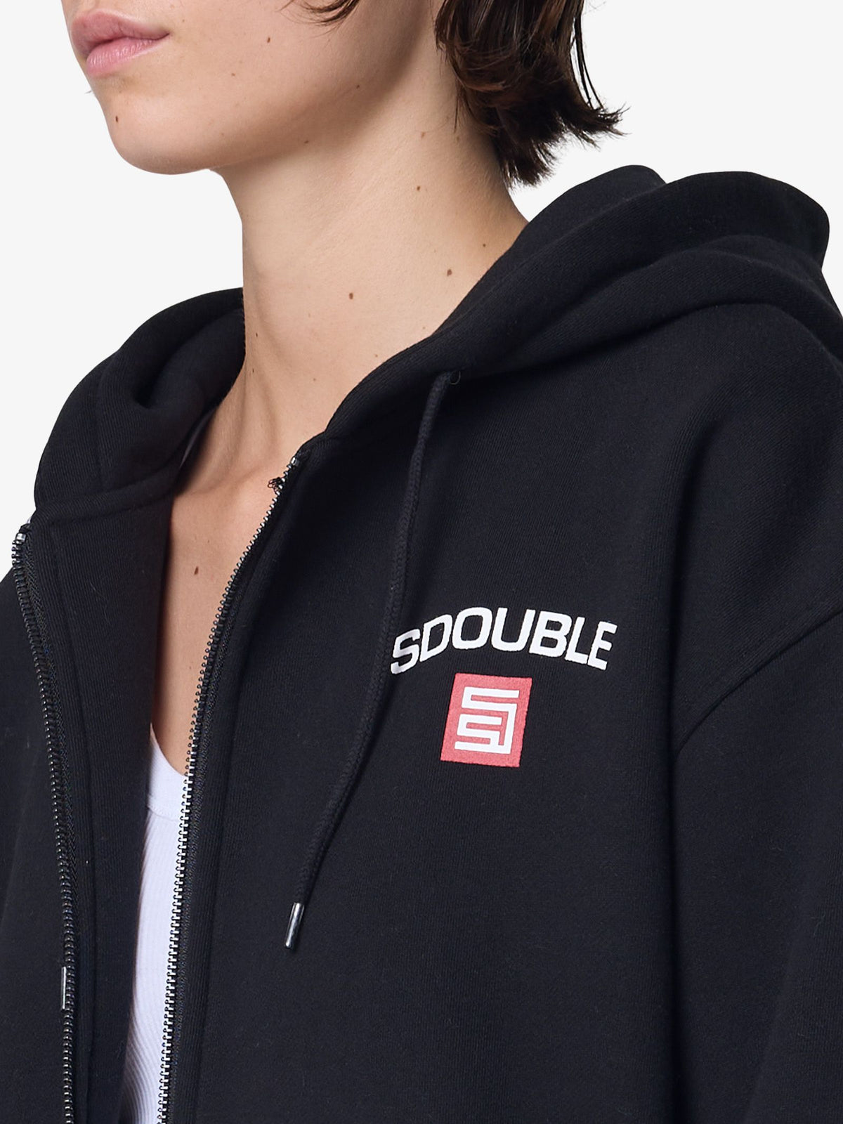 S-Double Cities Zip Through Hood | BLACK