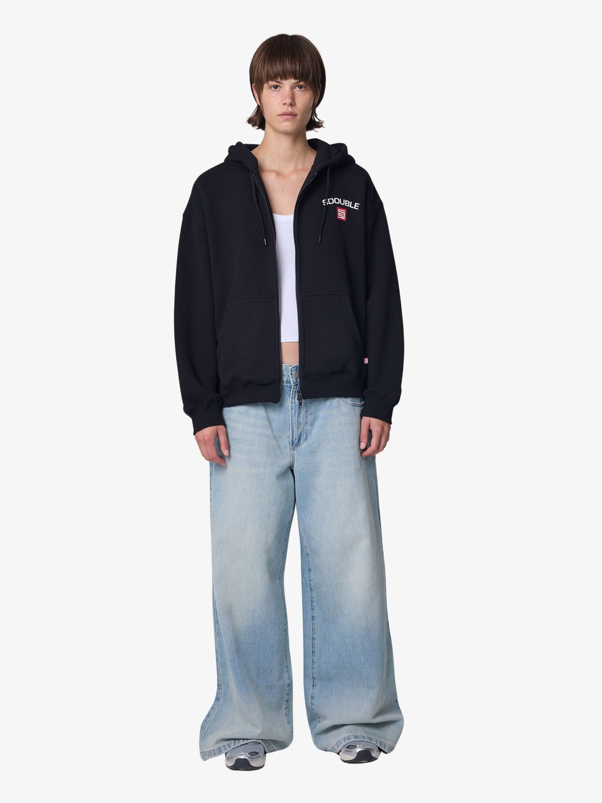 S-Double Cities Zip Through Hood | BLACK