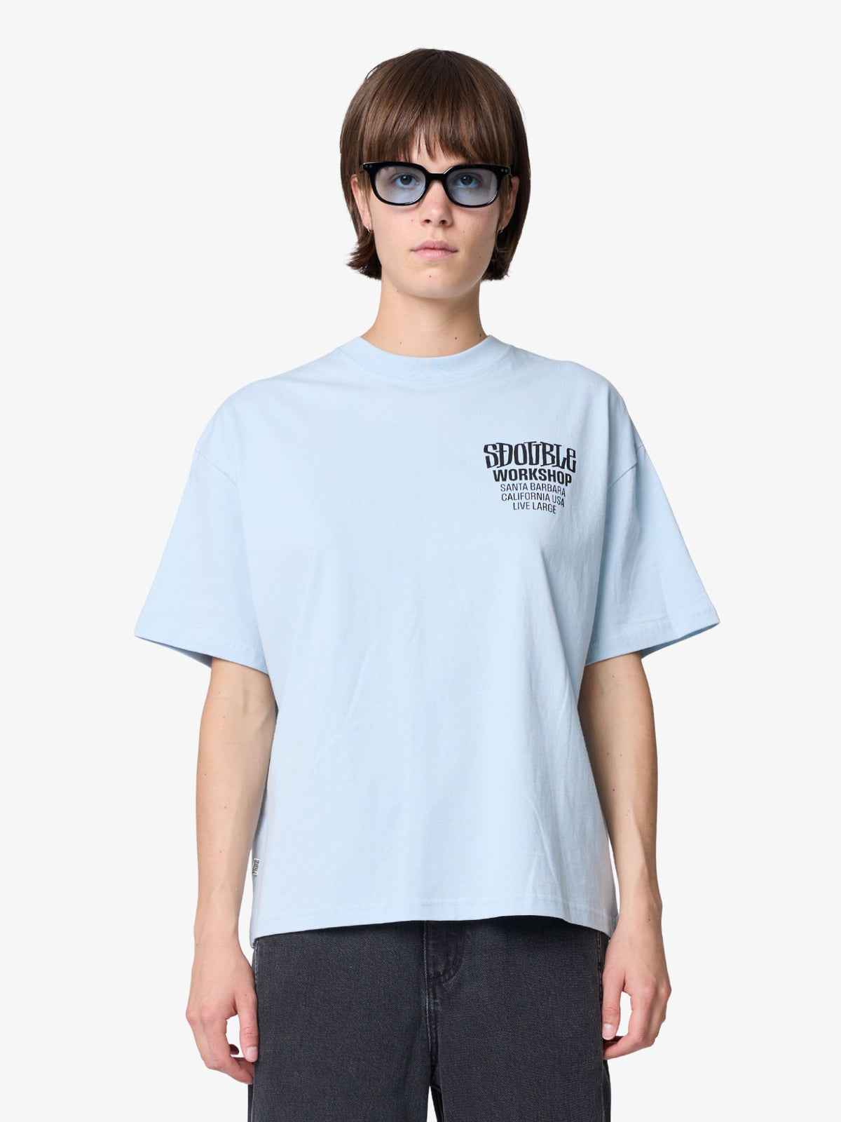 S-Double Workshop Ss Tee | Baby Blue