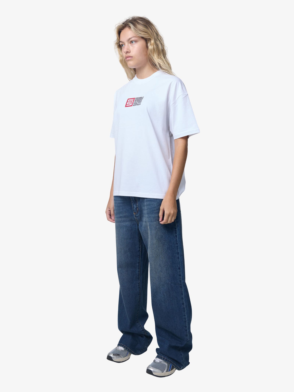 S-Double Flags Tee | White