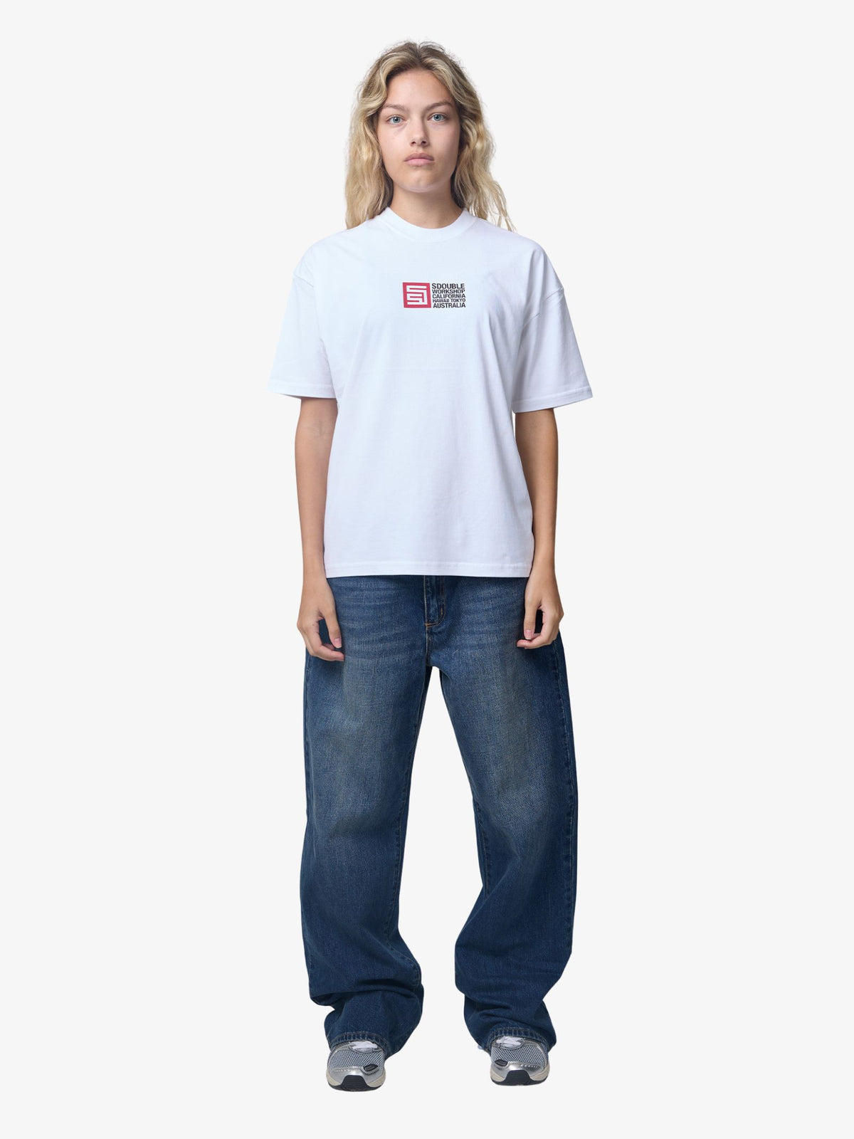 S-Double Flags Tee | White