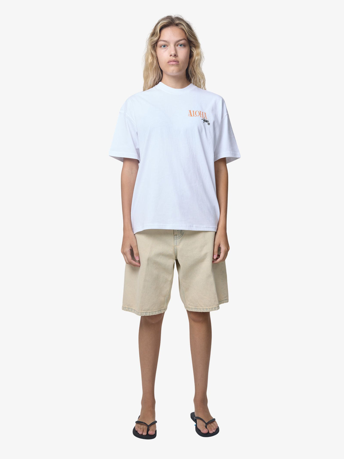 S-Double Aloha Tee | White