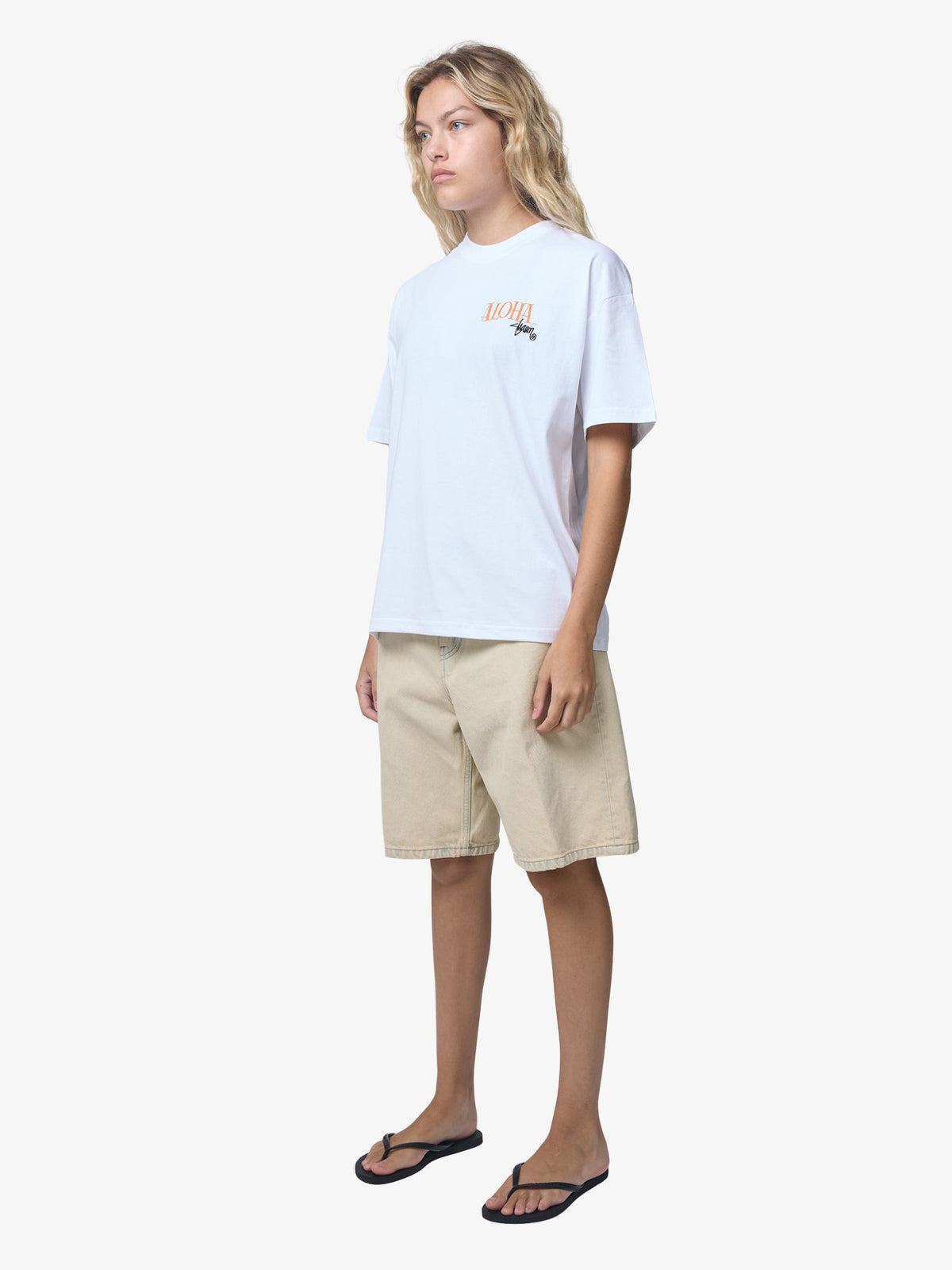S-Double Aloha Tee | White