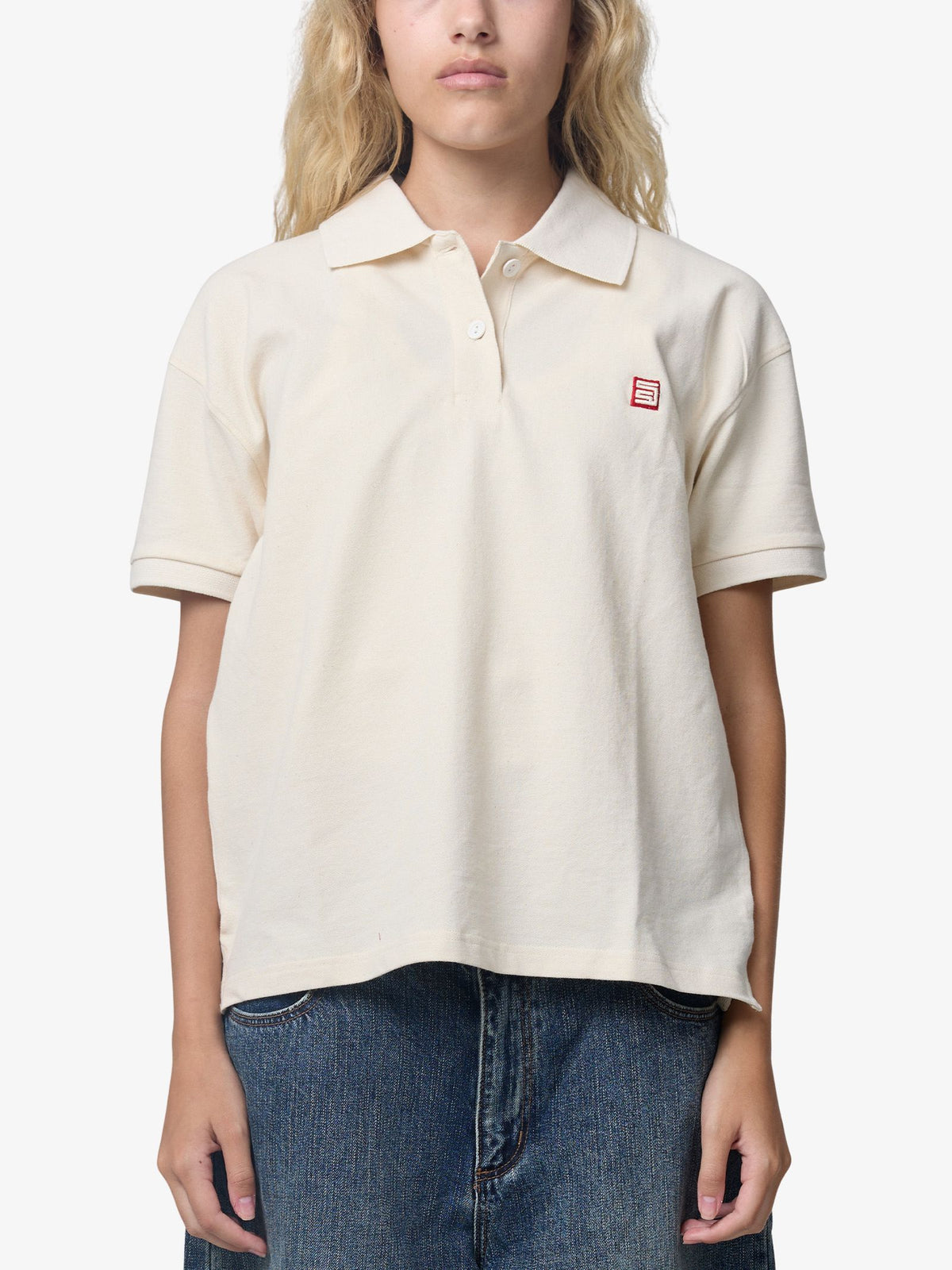 S-Double Classic Pique Polo Shirt | Greige
