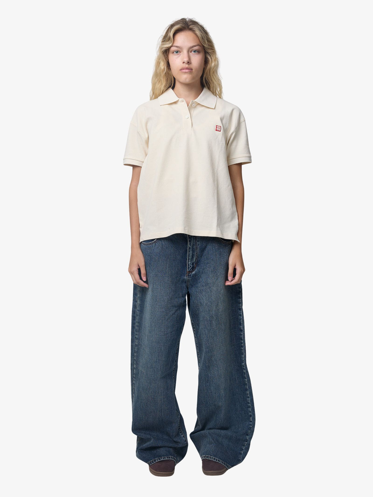 S-Double Classic Pique Polo Shirt | Greige