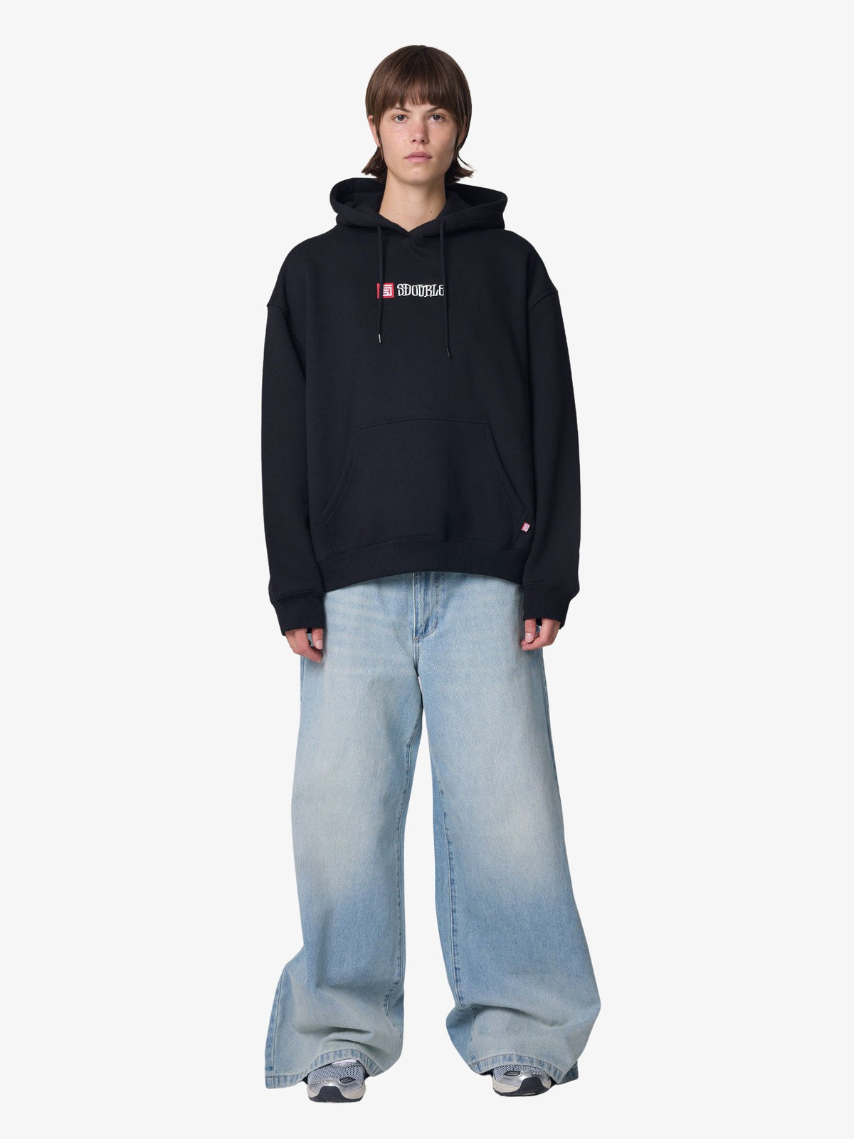 S-Double S-Cube Block Hood | BLACK