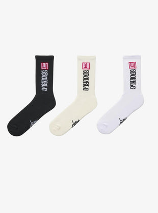 S Cube Mid Block 3 Pack Socks