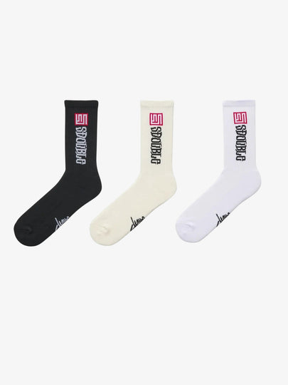 S Cube Mid Block 3 Pack Socks