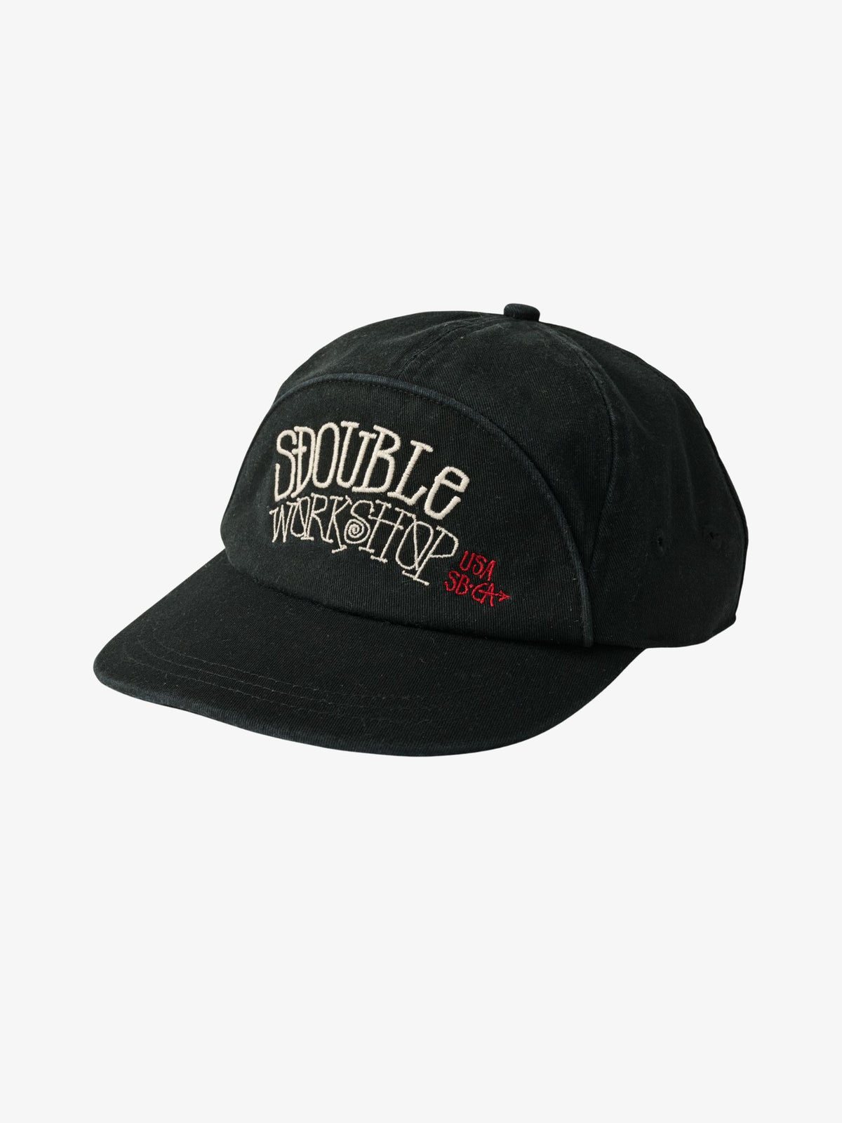 S-Double Banner Worker Twill Snapback Cap | Black