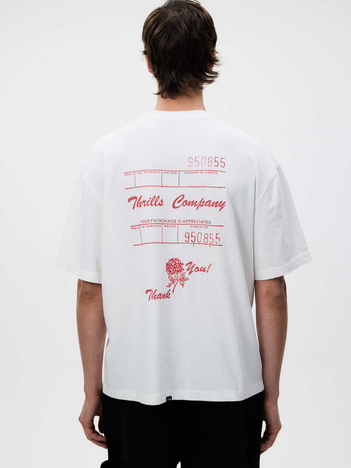 Thrills Appreciation Box Fit Oversize Short Tee | Dirty White