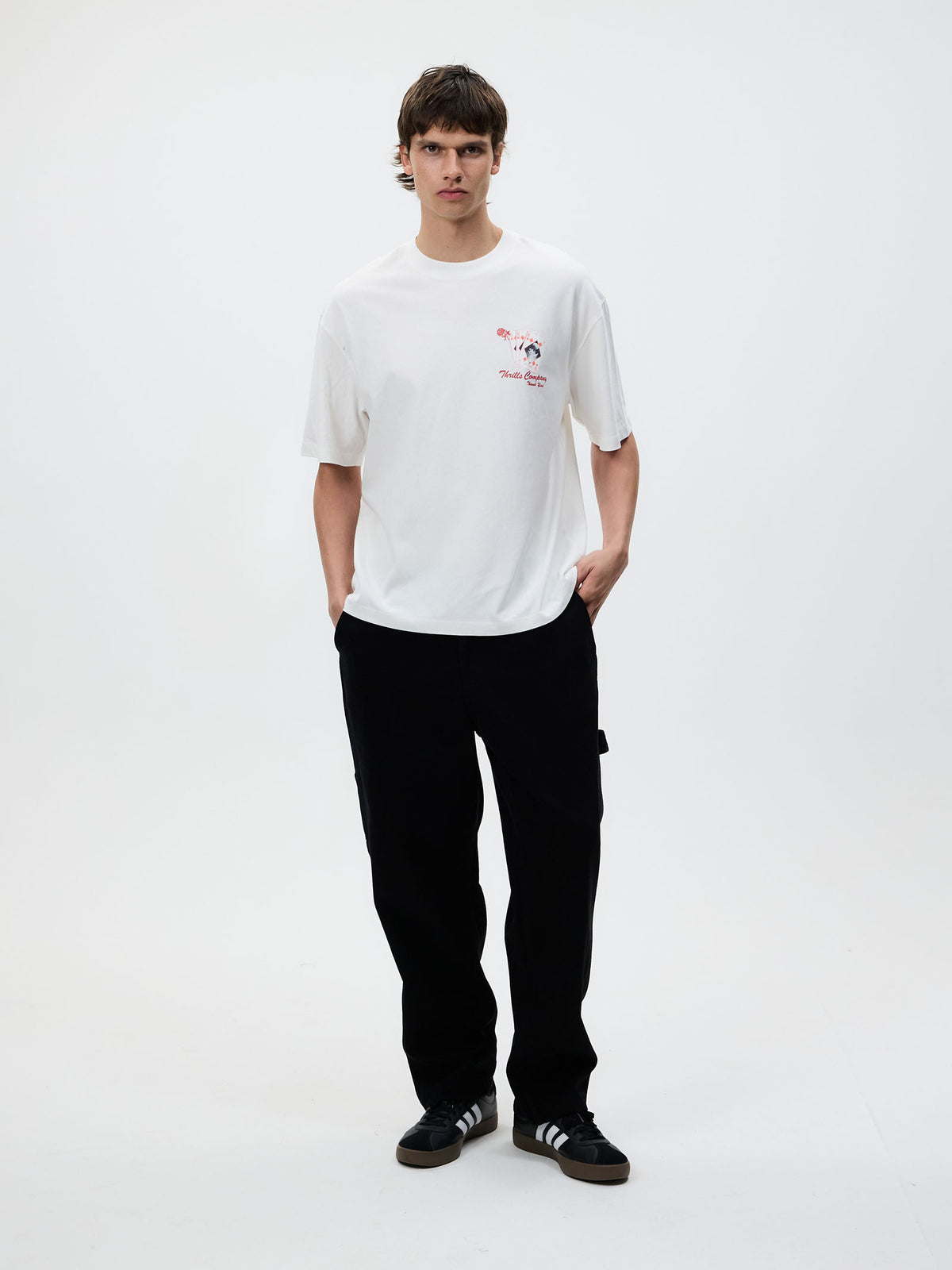 Thrills Appreciation Box Fit Oversize Short Tee | Dirty White