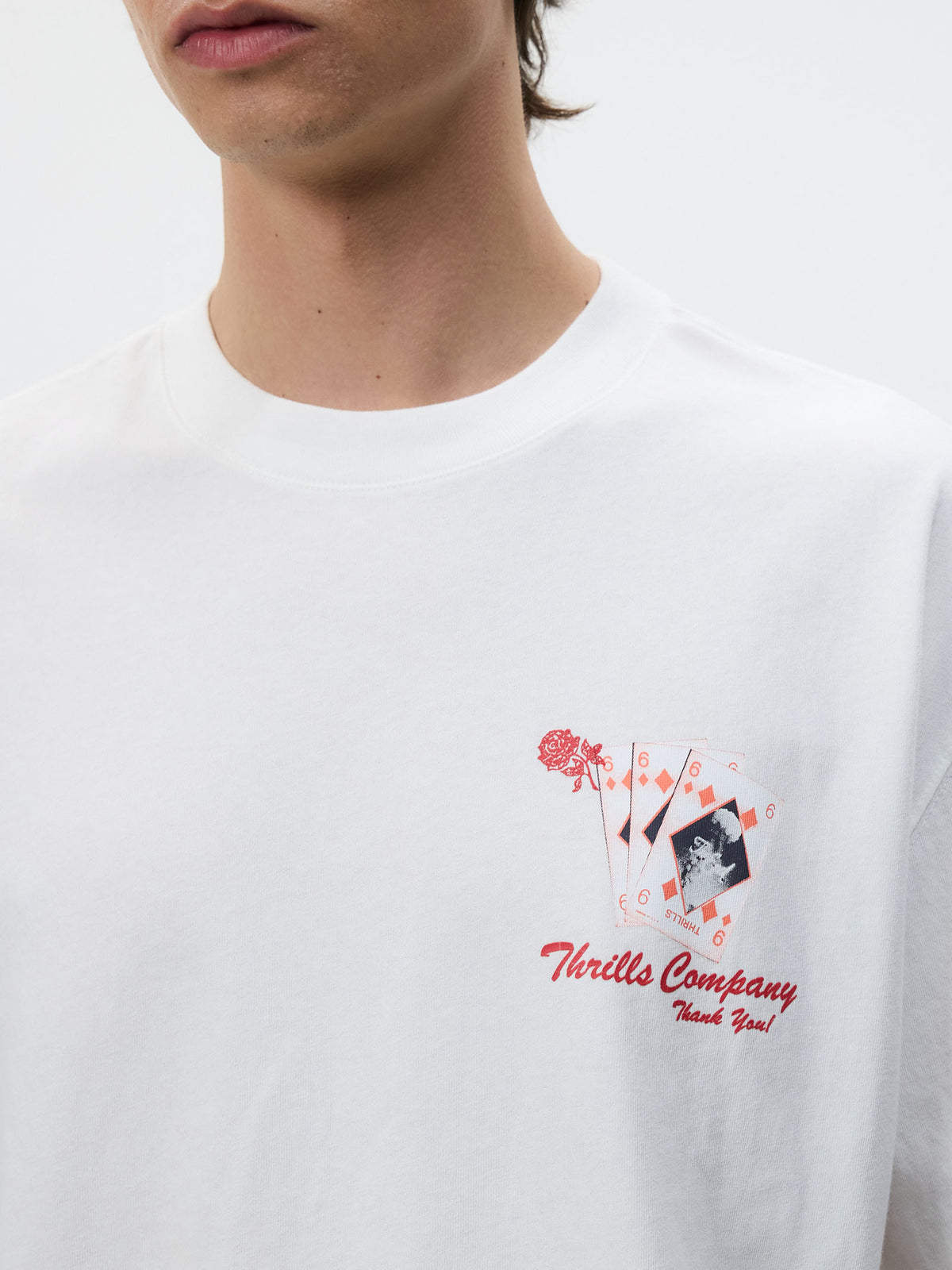 Thrills Appreciation Box Fit Oversize Short Tee | Dirty White