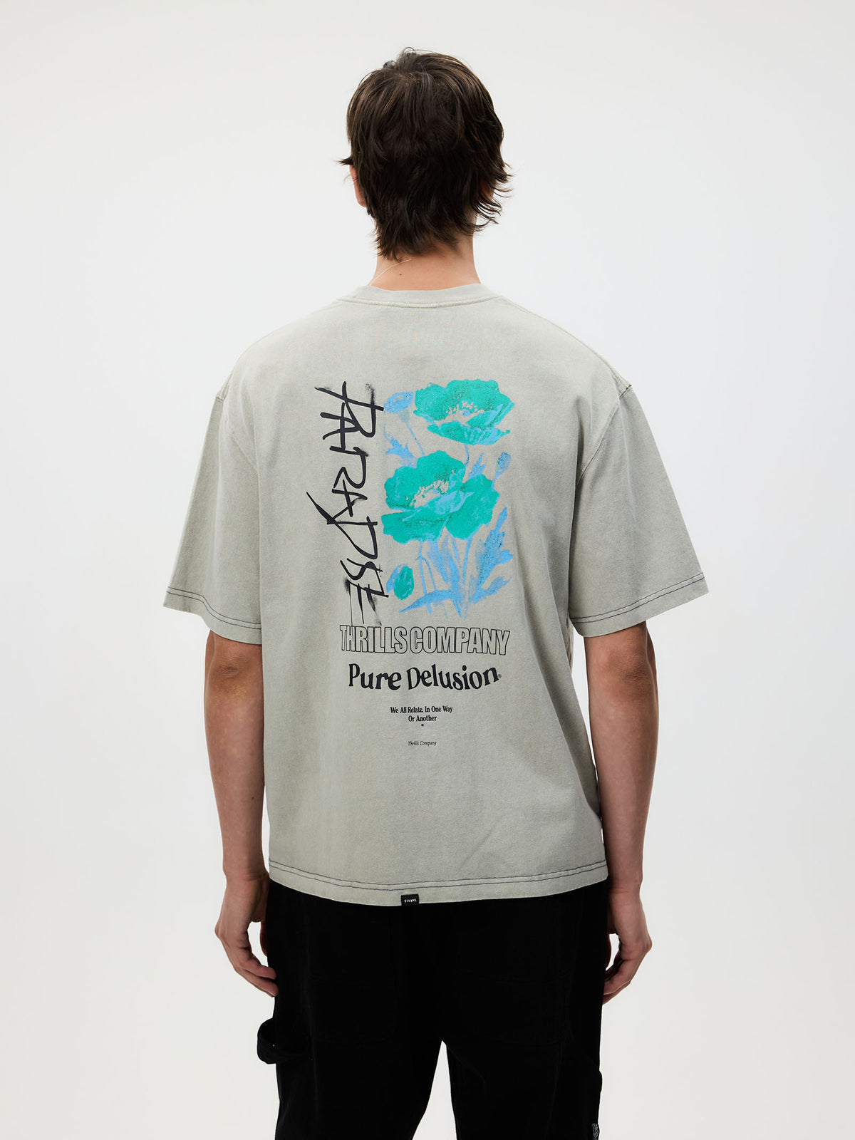 Thrills Pure Delusion Box Fit Oversize Tee | Sea Pine