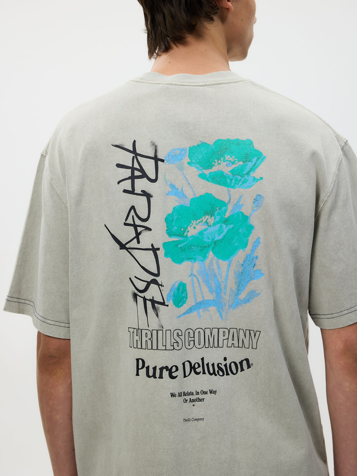 Thrills Pure Delusion Box Fit Oversize Tee | Sea Pine
