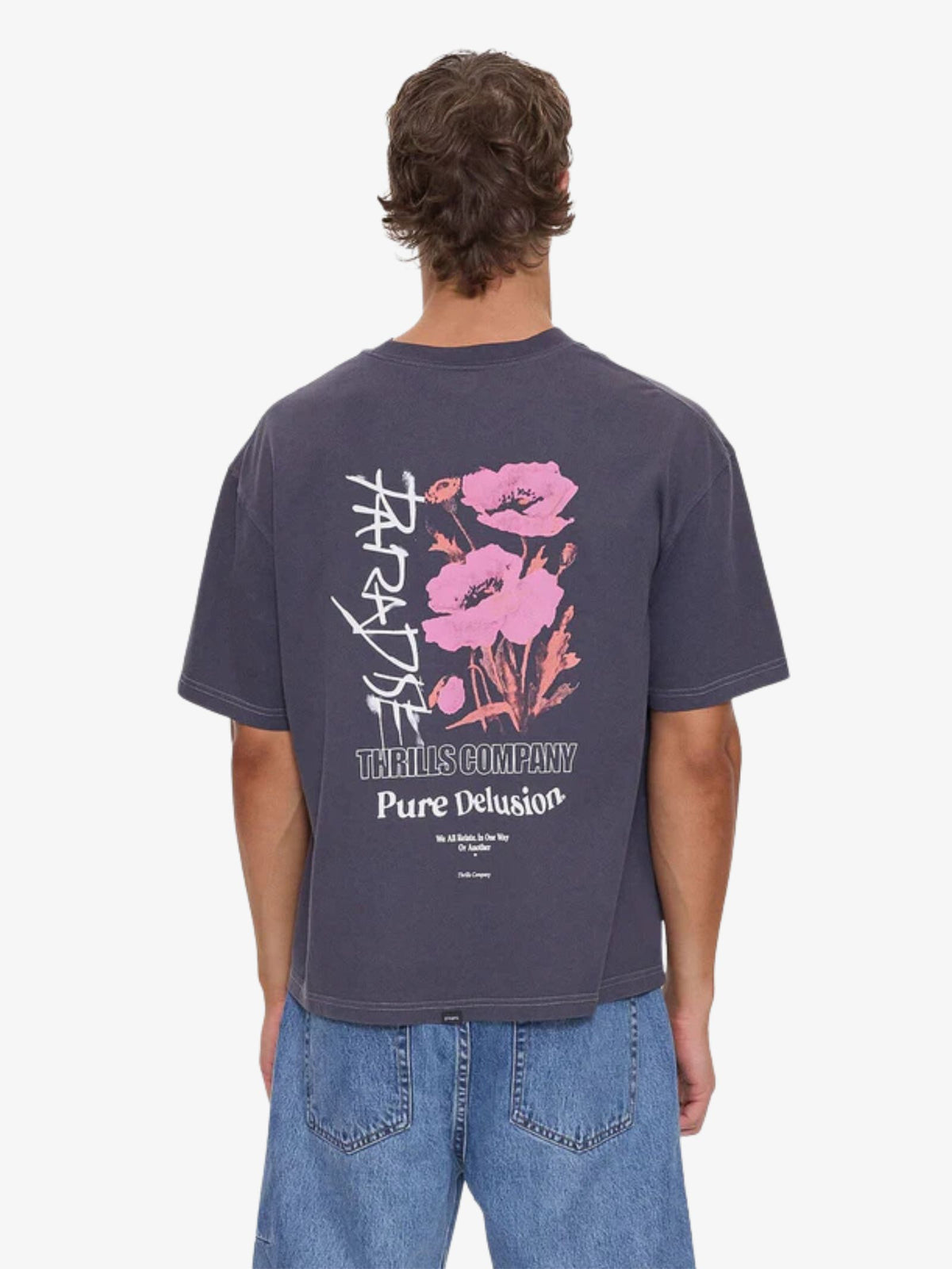 Thrills Pure Delusion Box Fit Oversize Tee | Ebony