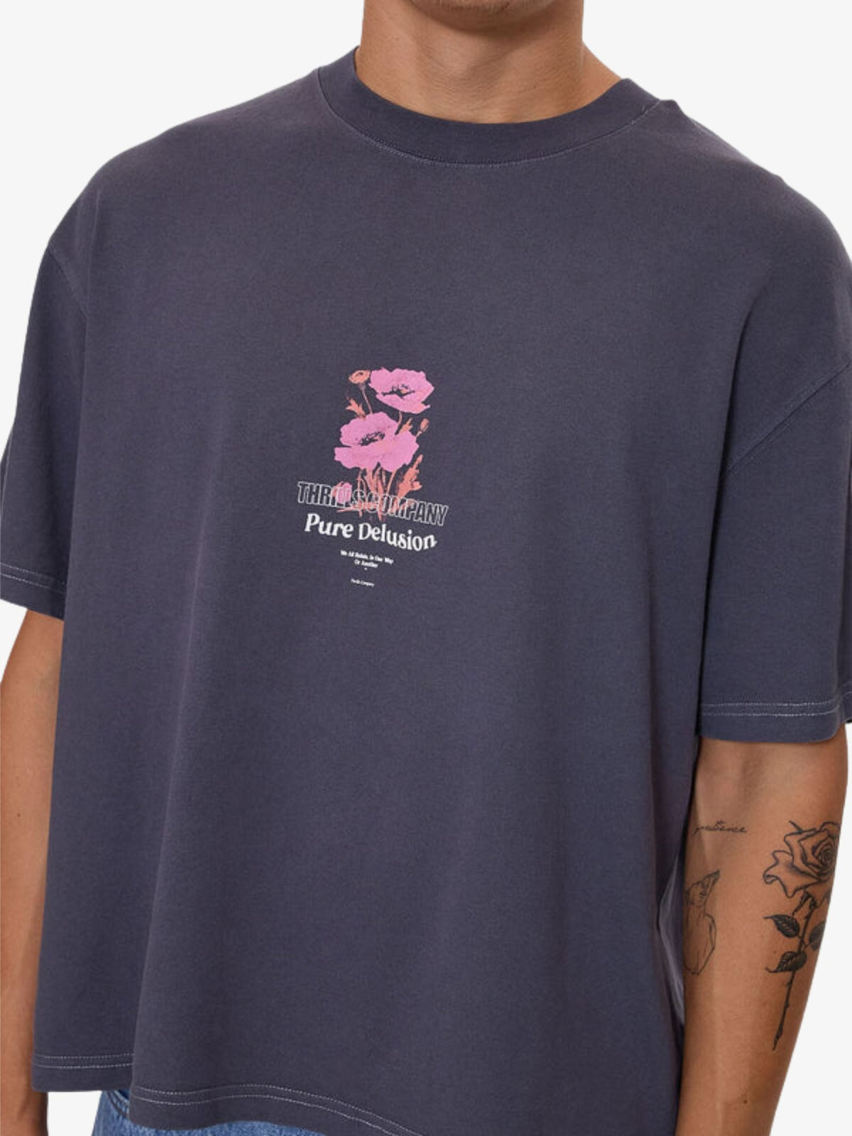 Thrills Pure Delusion Box Fit Oversize Tee | Ebony