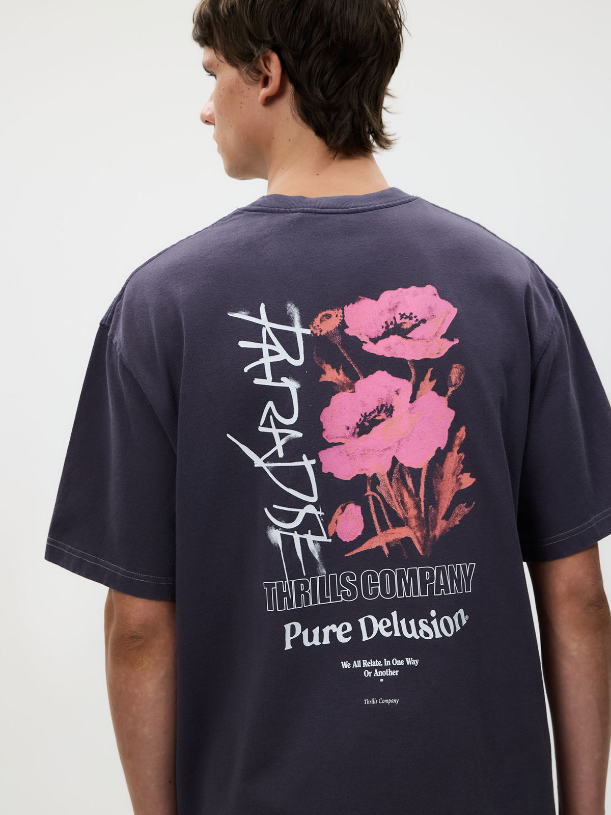 Thrills Pure Delusion Box Fit Oversize Tee | Fog