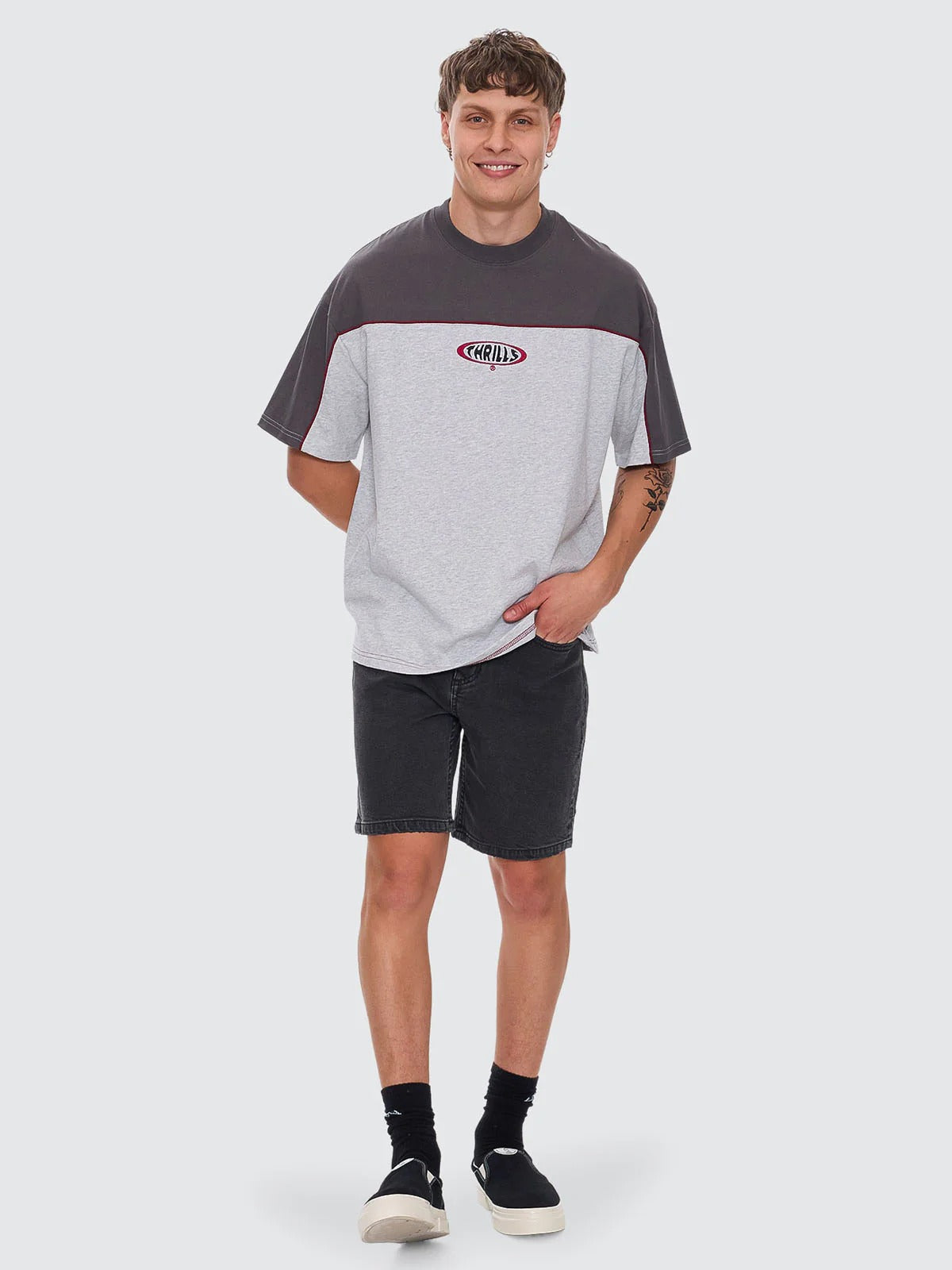 Thrills Shadowless Box Oversize Fit Tee | SNOW MARLE