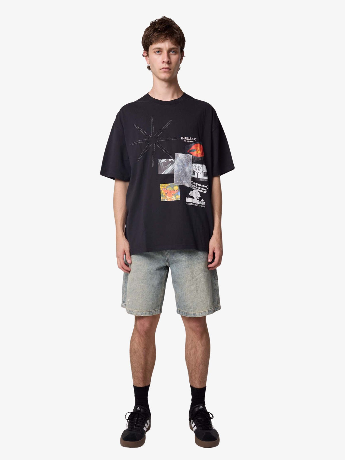 Thrills Everyday Chaos Box Fit Oversize Tee | Washed Black