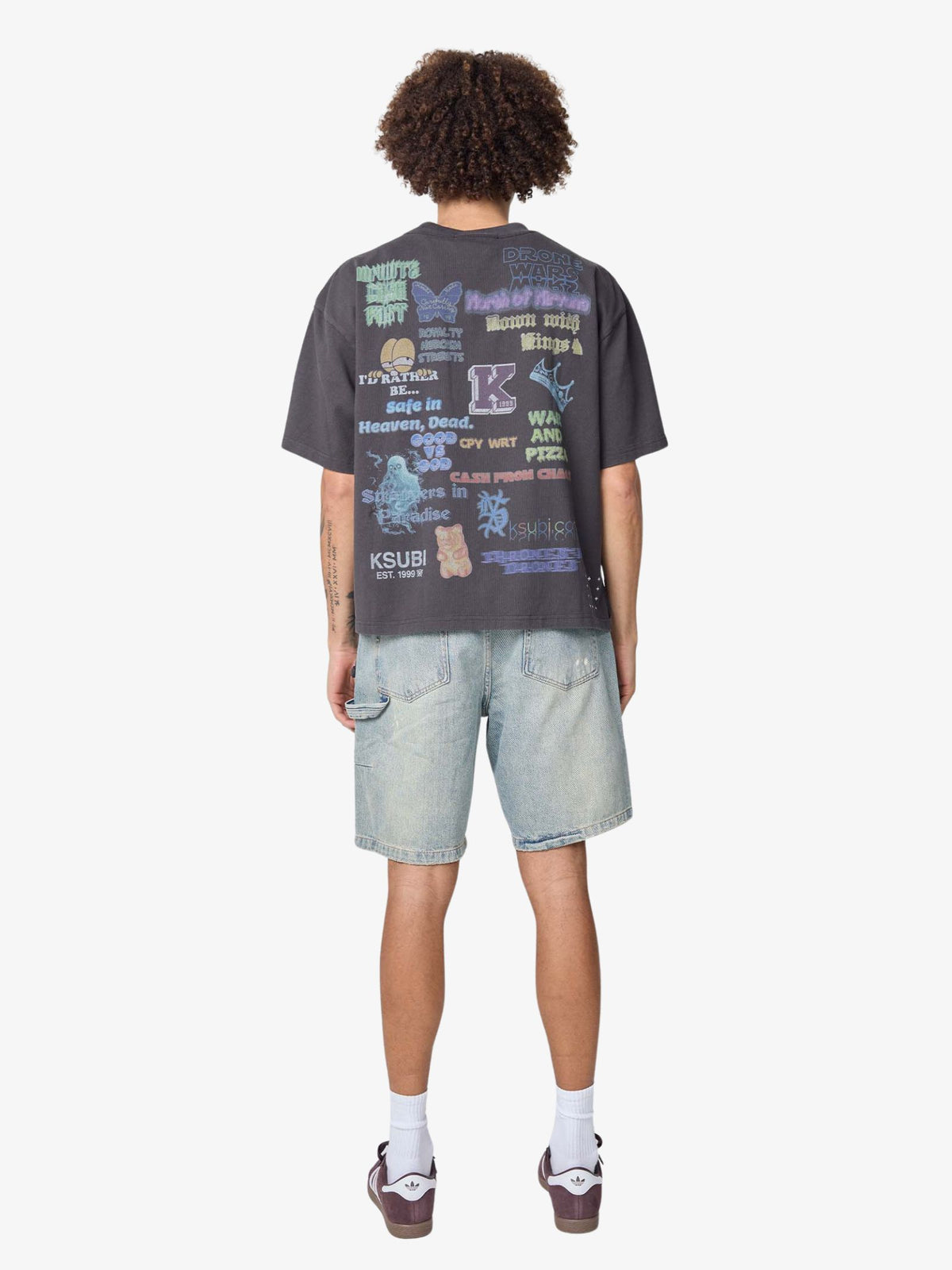 Thrills Mid Slacker Denim Shorts | Light Dirty Stone