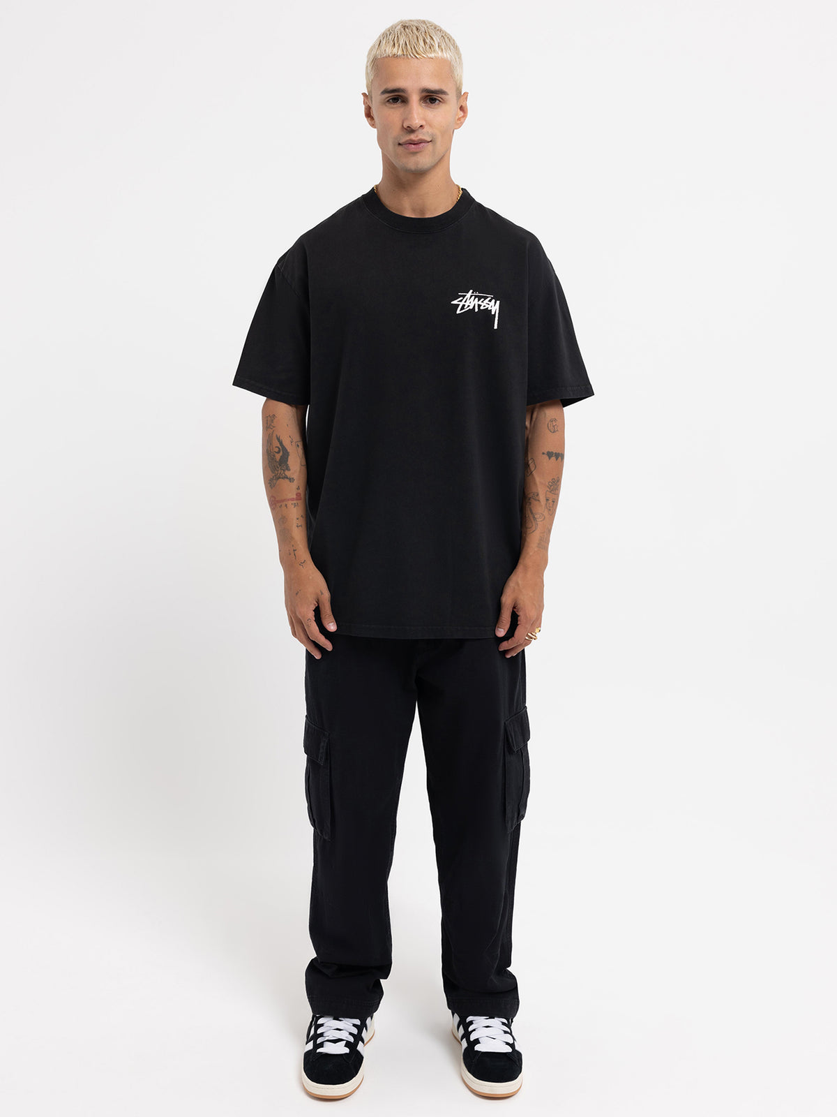 Stussy Something's Cooking Heavyweight T-Shirt | Pigment Black