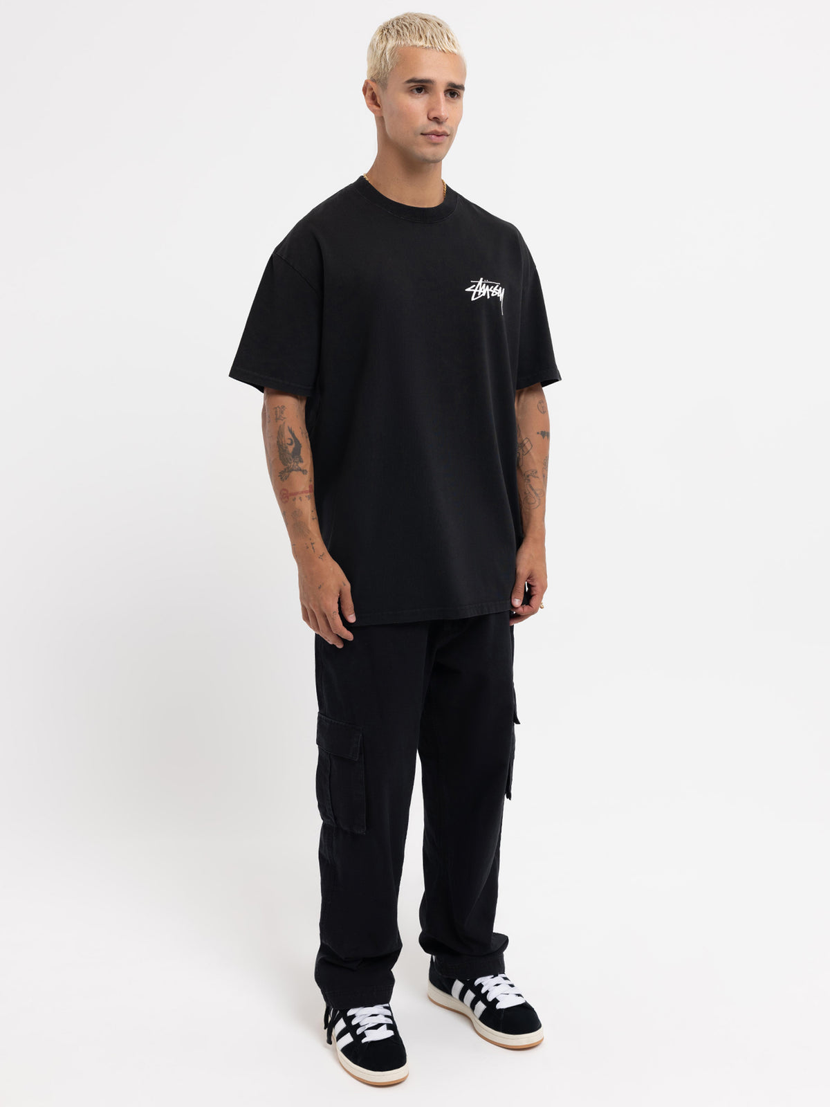 Stussy Something's Cooking Heavyweight T-Shirt | Pigment Black