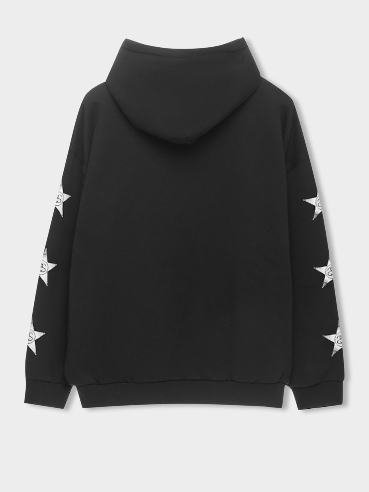 Stussy Stars Zip-Thru Hood | Black