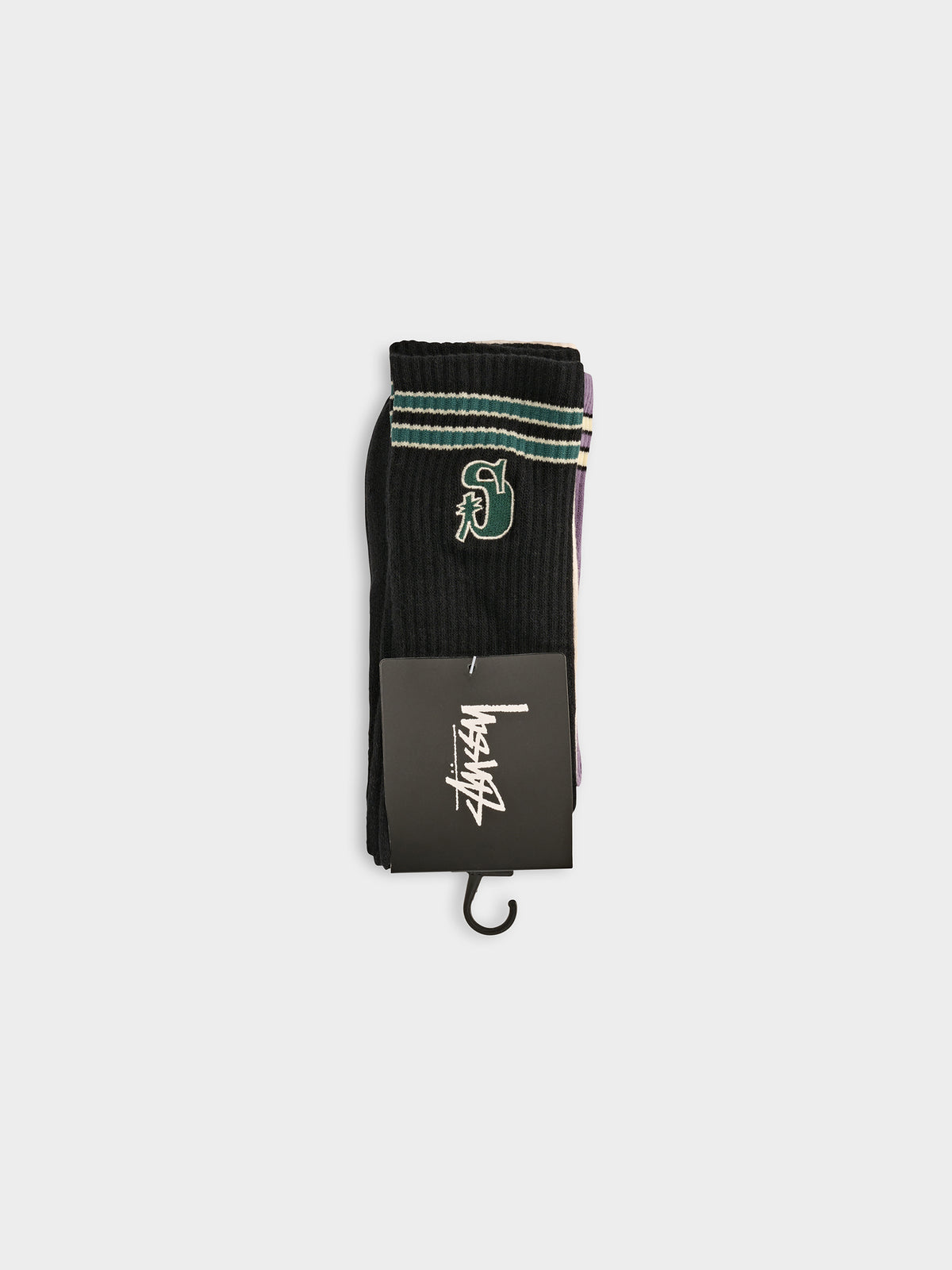 Stussy Big S Stripe Sock 3 Pack | Multi