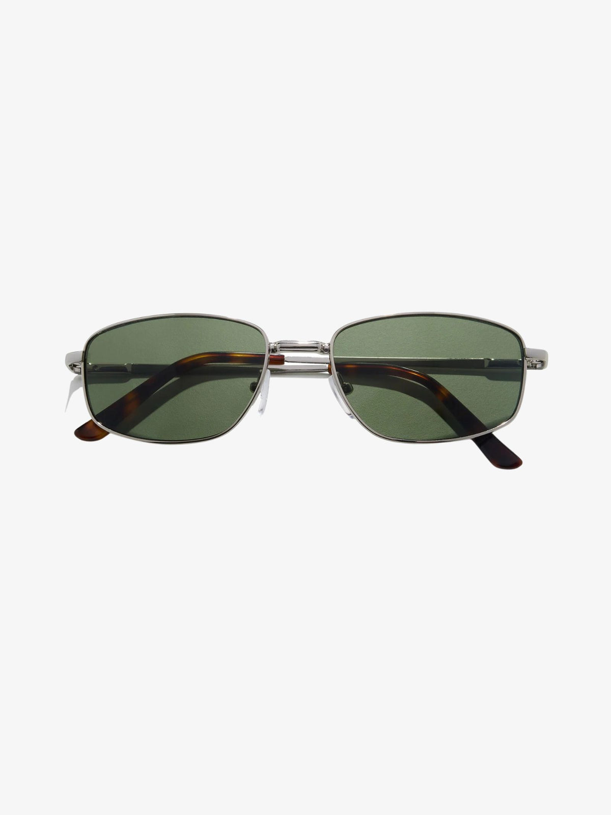Szade Recycled Lee Sunglasses | Polished Silver / Moss