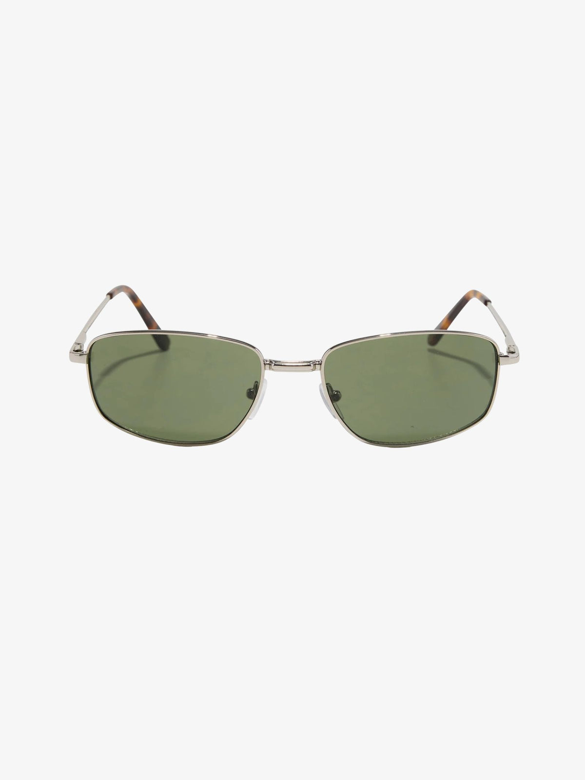 Szade Recycled Lee Sunglasses | Polished Silver / Moss