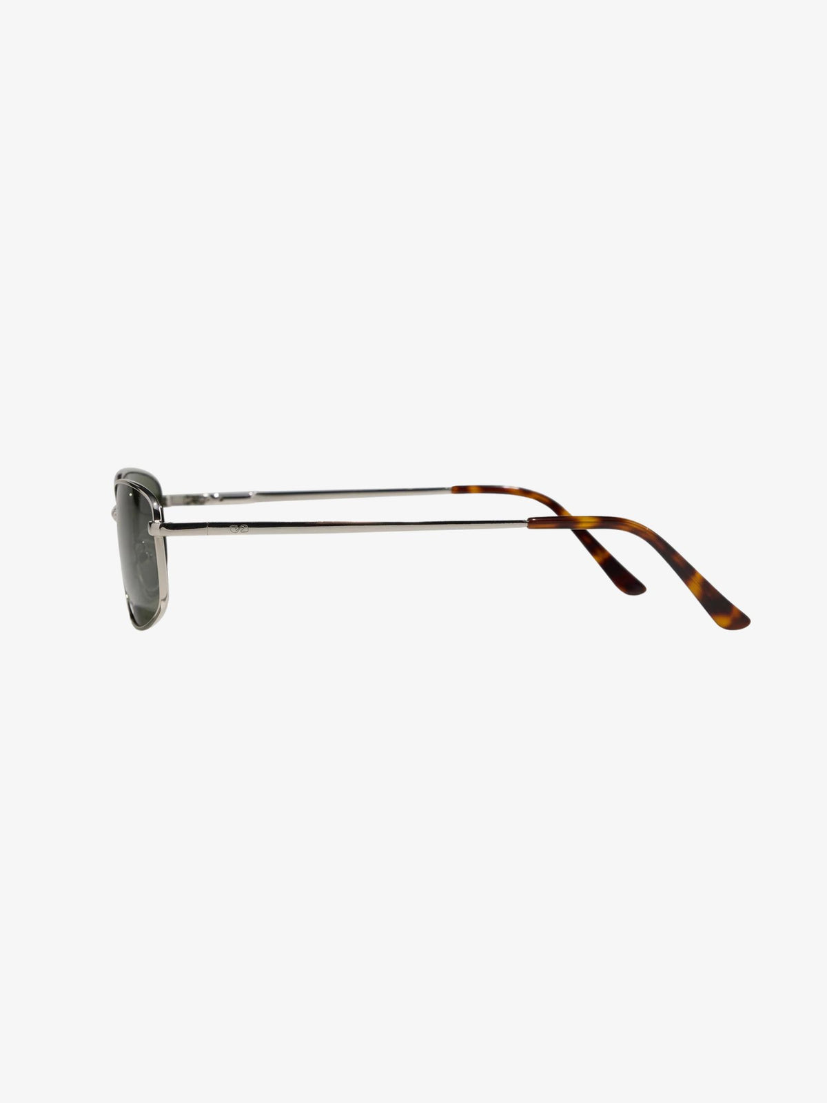 Szade Recycled Lee Sunglasses | Polished Silver / Moss