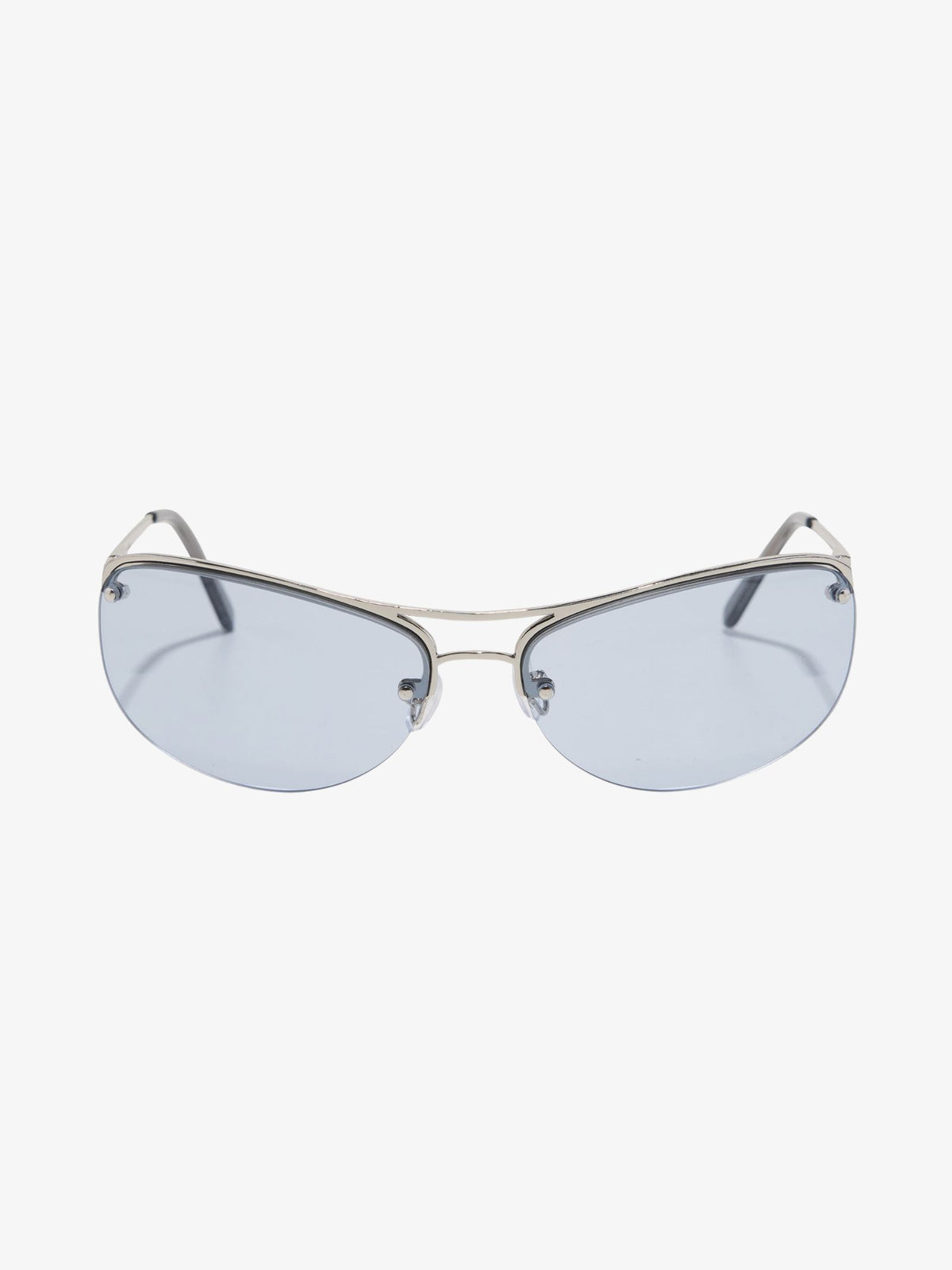 Szade Recycled Slim Sunglasses | Polished Silver Periwinkle