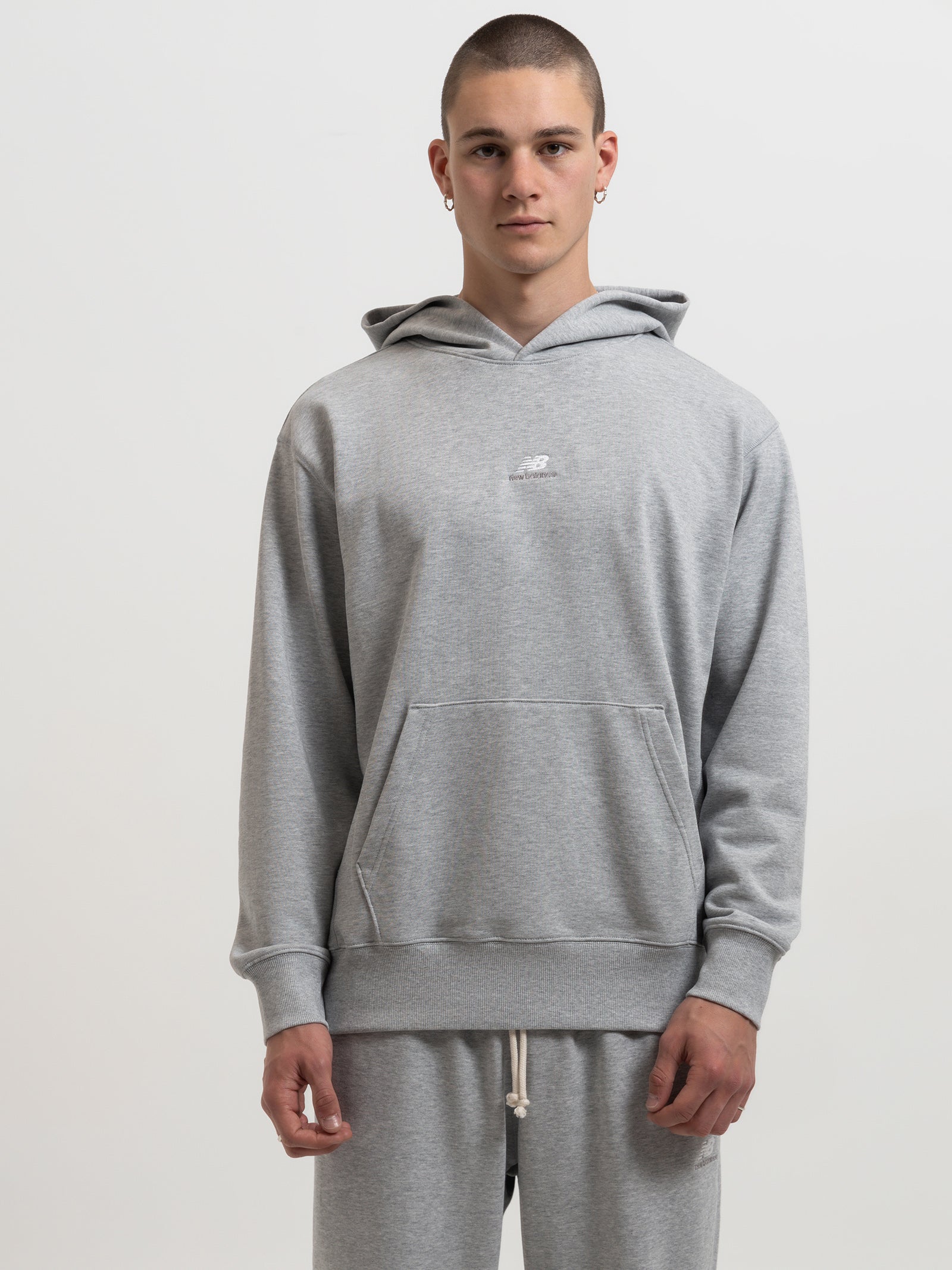 Athletics Remastered Graphic French Terry Hoodie in Grey - Glue Store