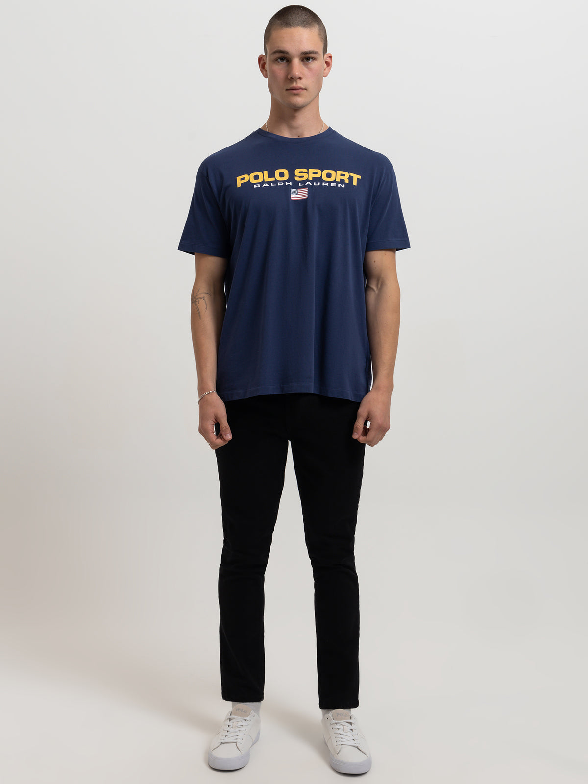 Classic Fit Polo Sports T-Shirt in Navy