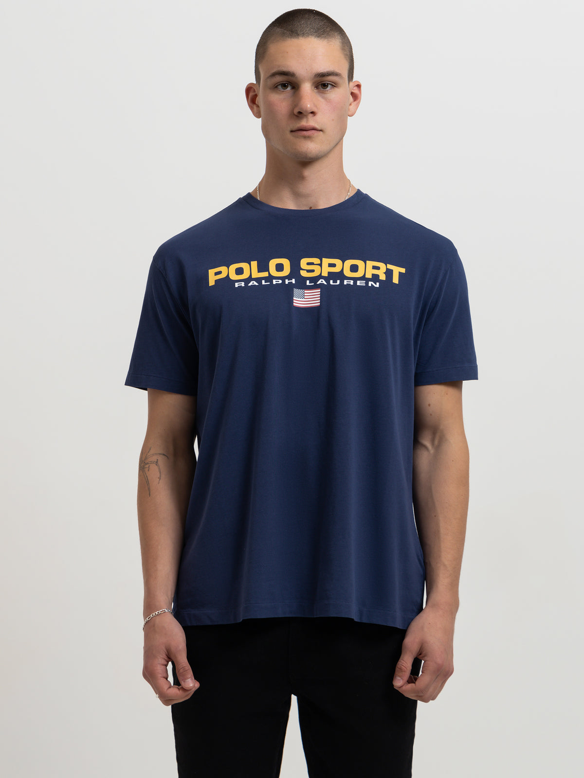 Classic Fit Polo Sports T-Shirt in Navy