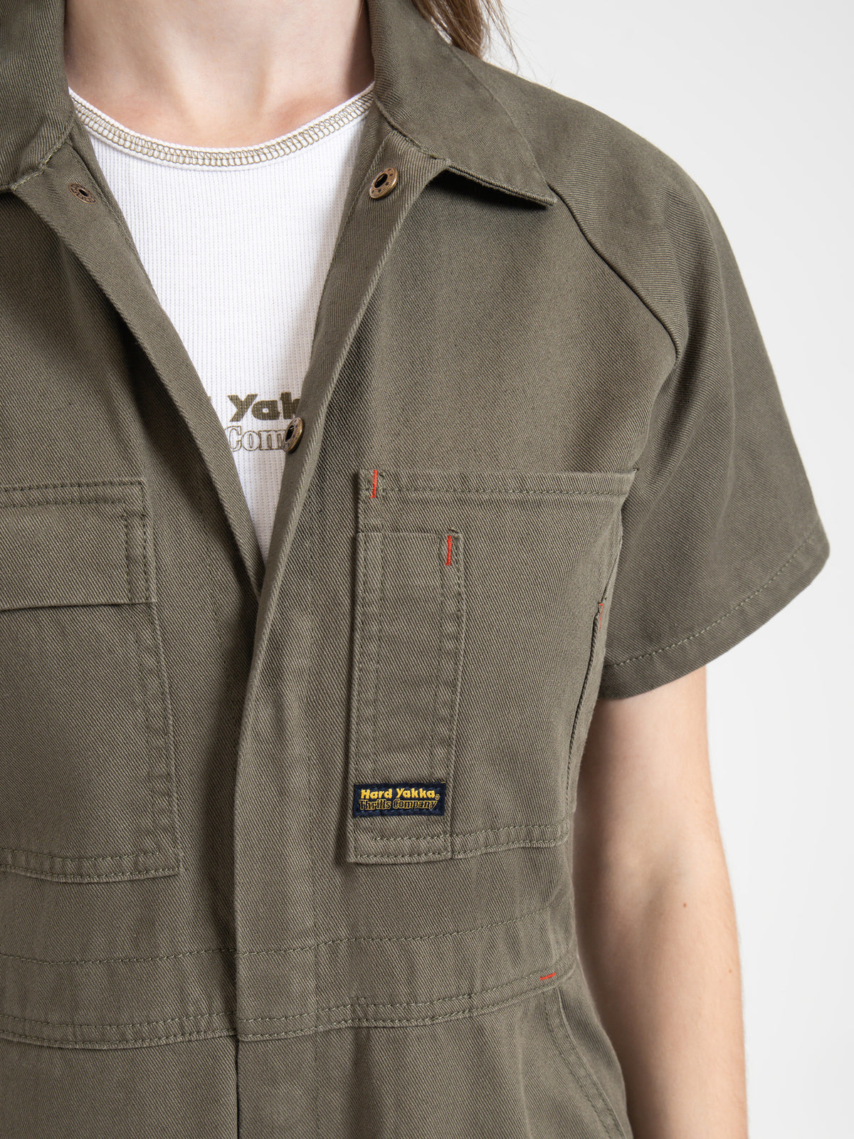 Thrills Hard Yakka Coveralls | Army Green
