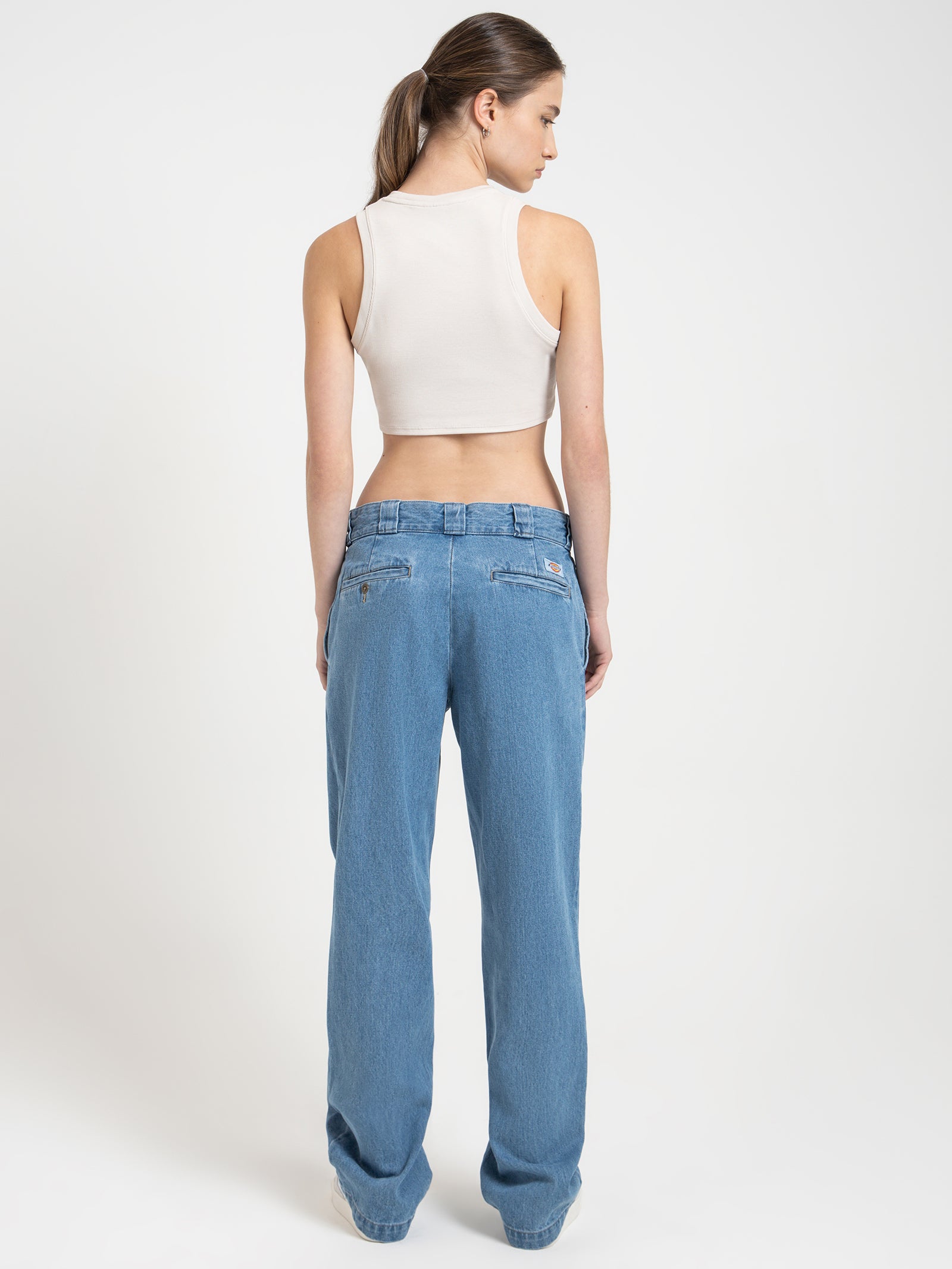 Nike Essential Rib Crop Tank Light Orewood Brown Sail