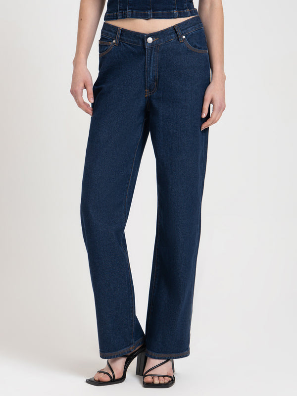 Hailey V Front Jeans in Indigo - Glue Store