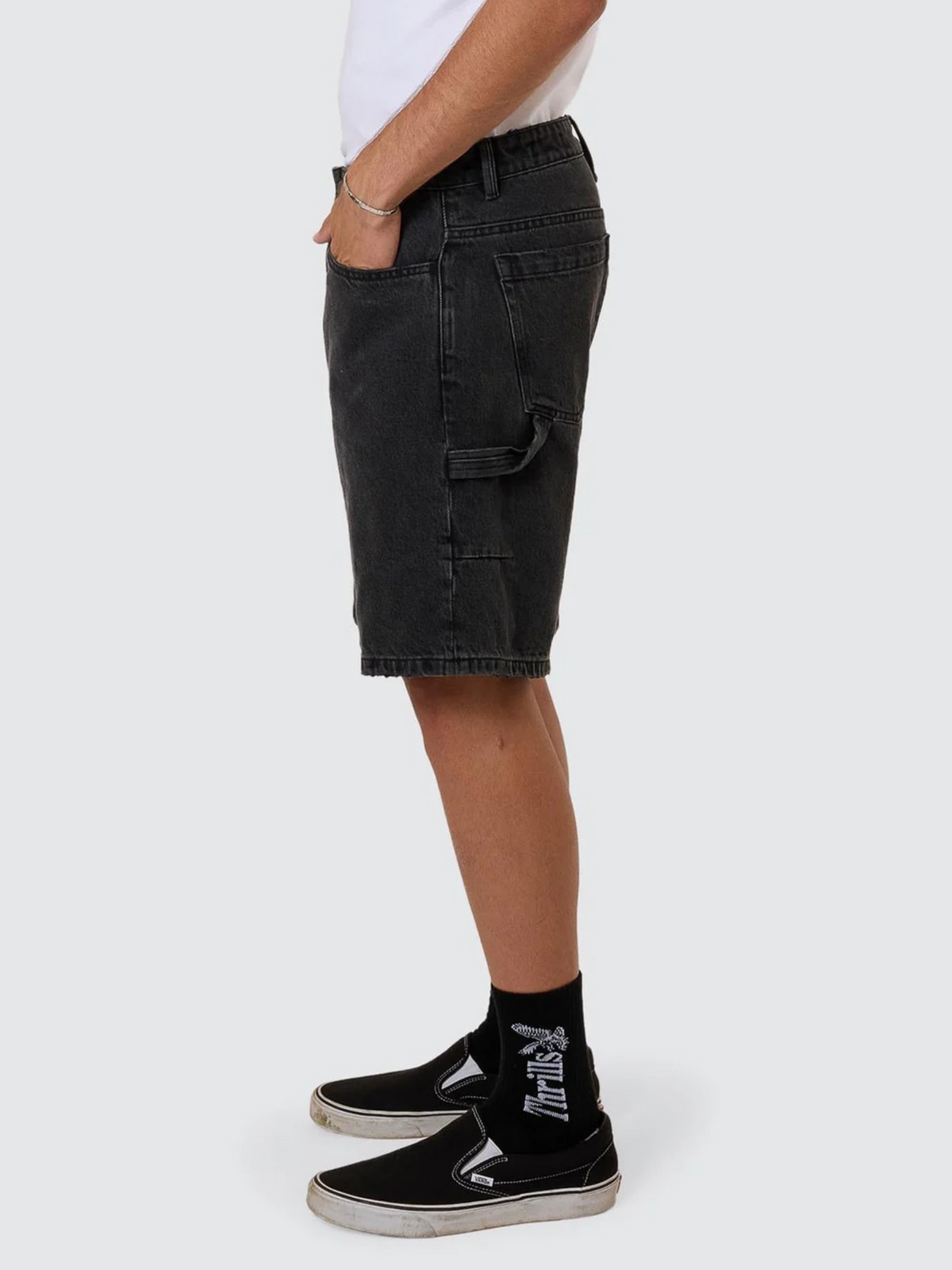 Thrills Slacker Denim Short | Ash Black