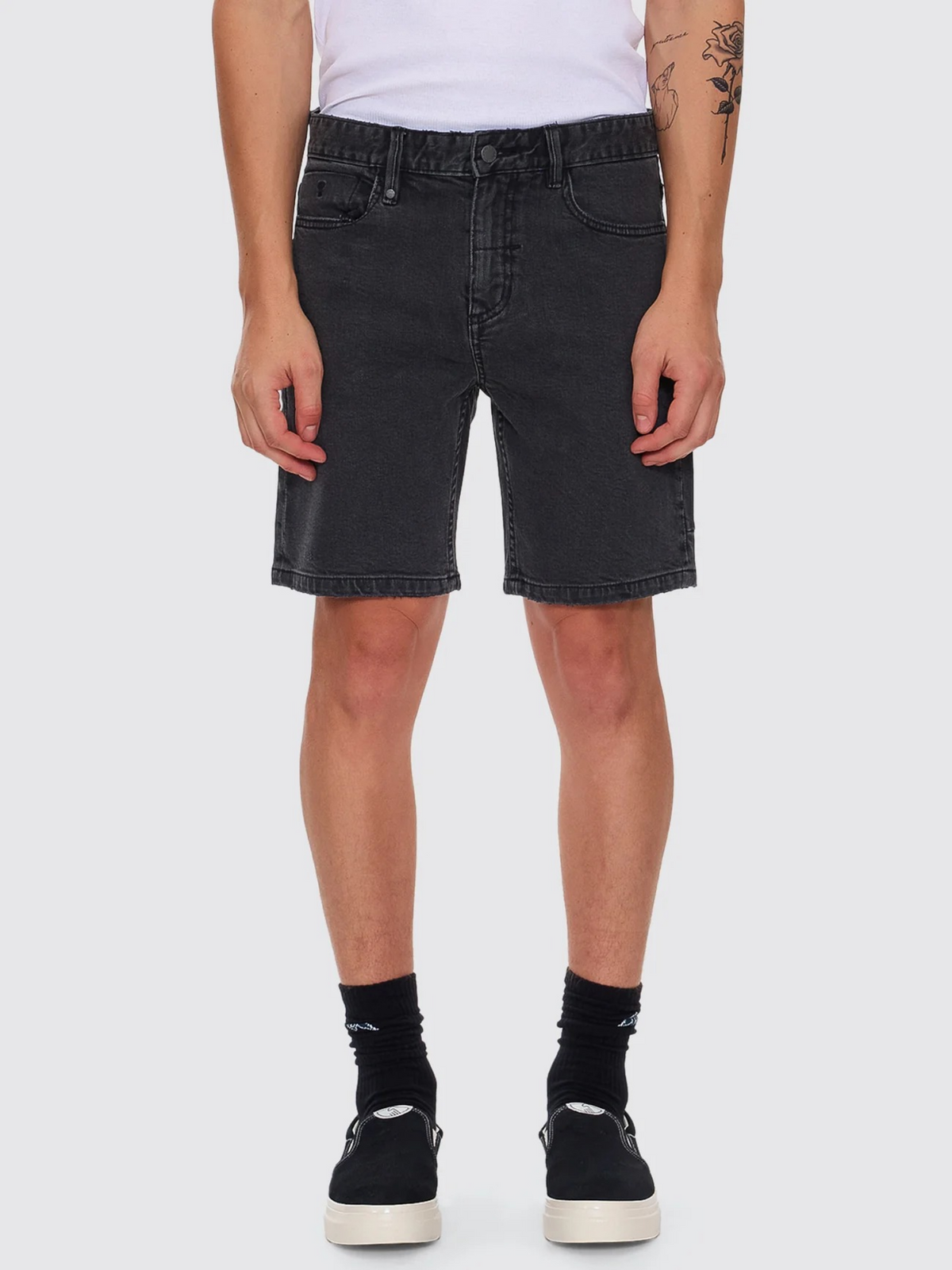 Thrills Slacker Denim Short | Ash Black