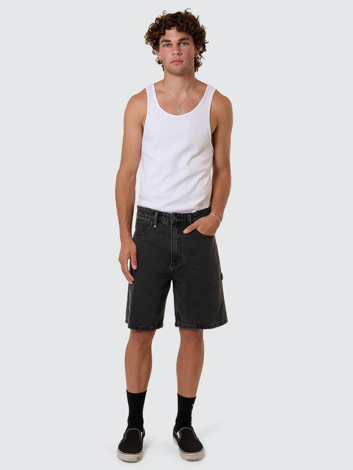 Thrills Slacker Denim Short | Ash Black