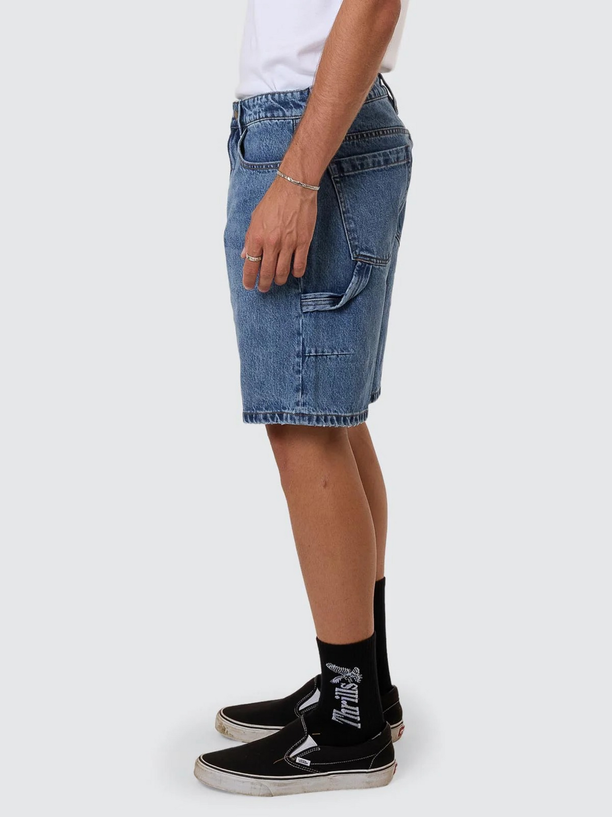 Thrills Slacker Denim Short | Stoned Blues