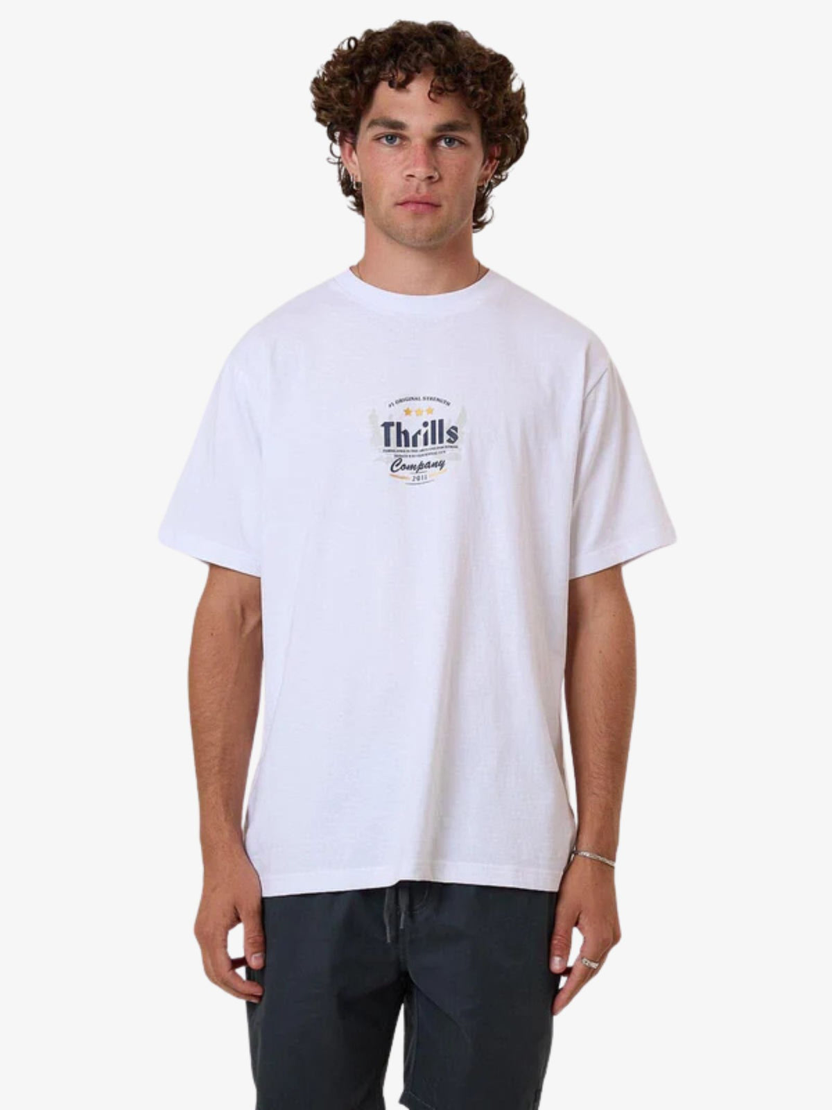 Thrills OG Strength Merch Fit Tee | White