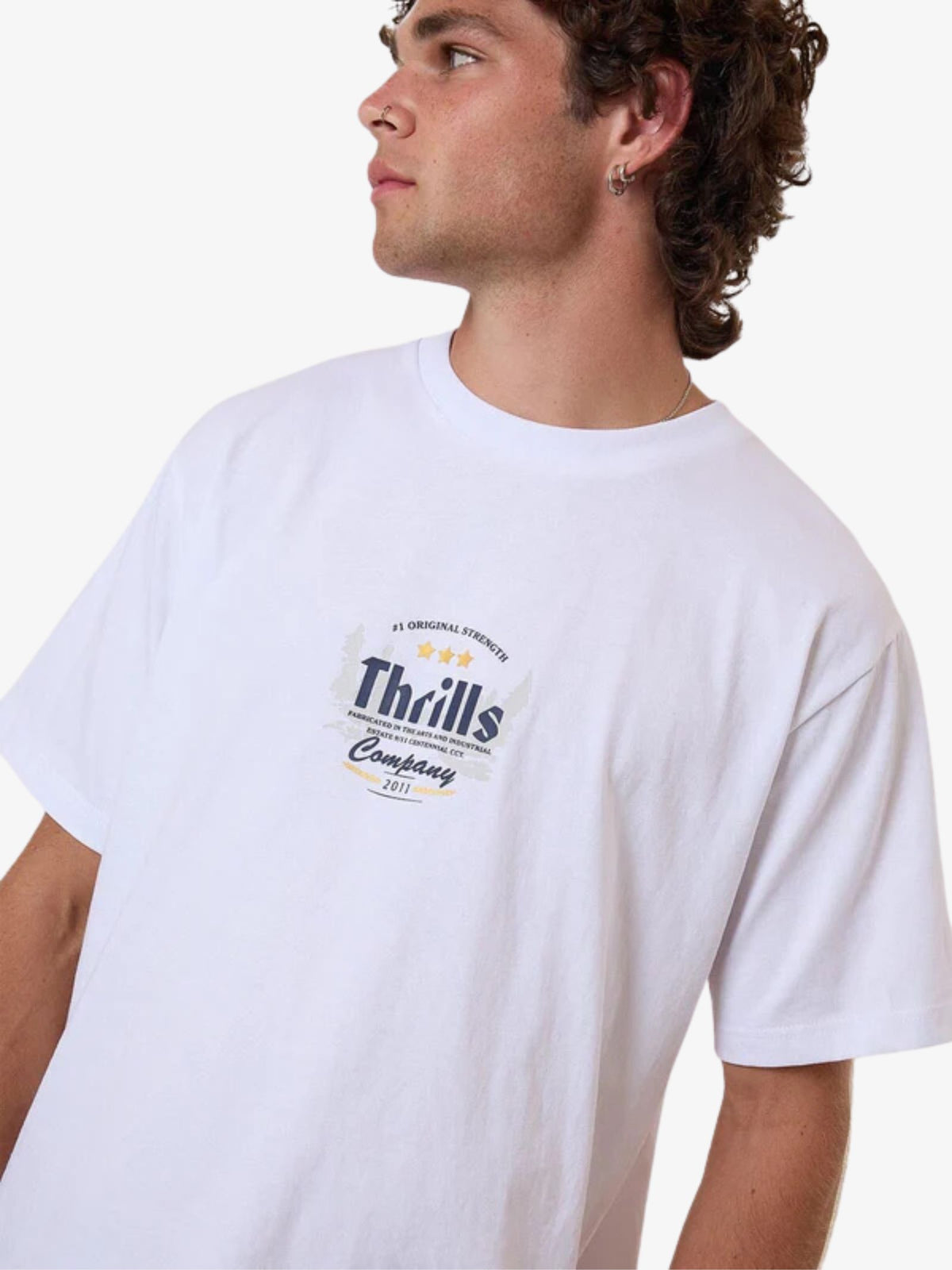 Thrills OG Strength Merch Fit Tee | White